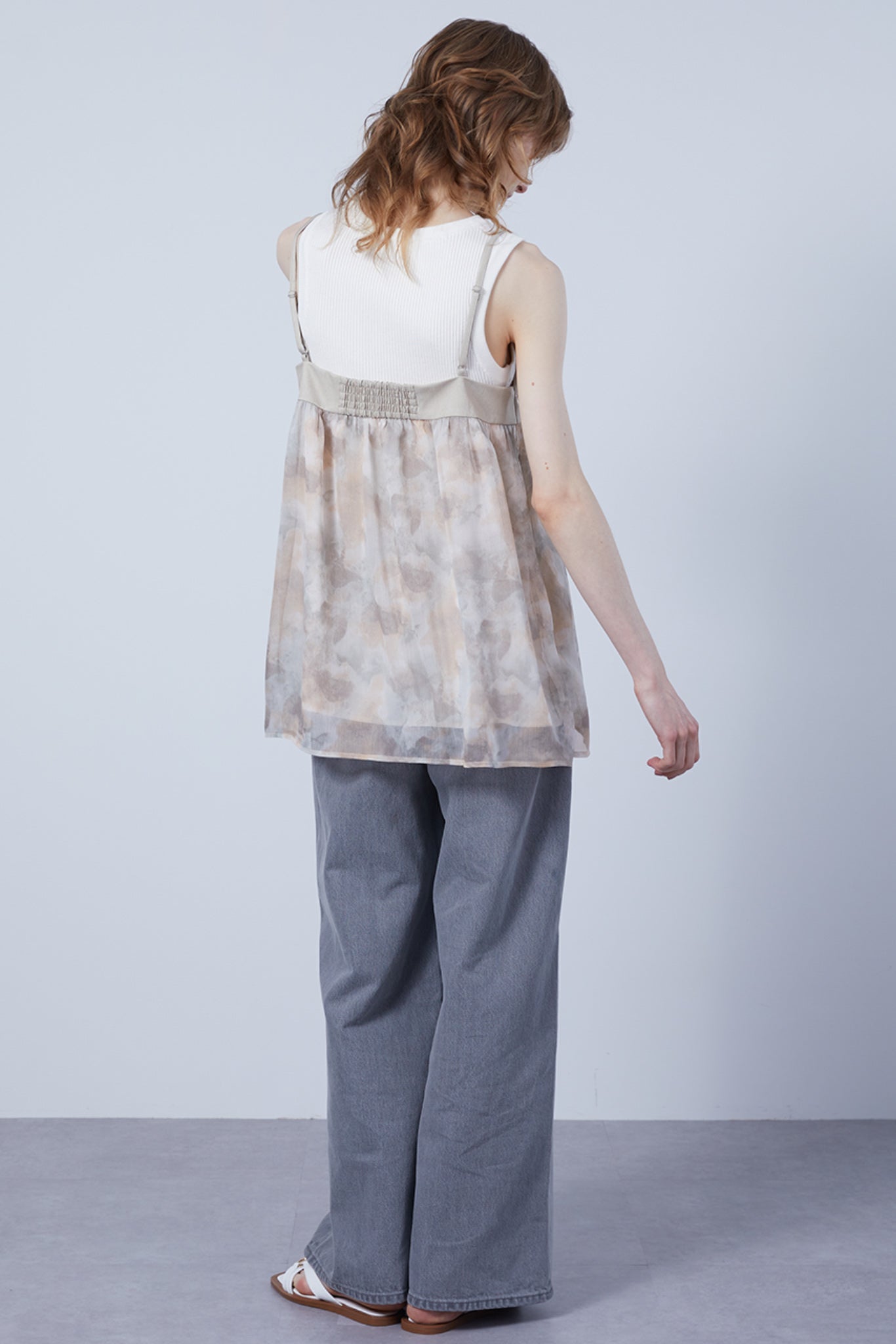 Nuance Flower Tulle Camisole Tunic