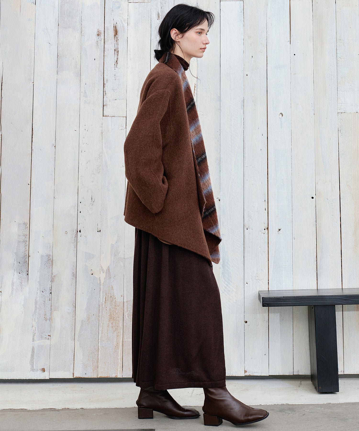 Belted Double-Face Wool Coat