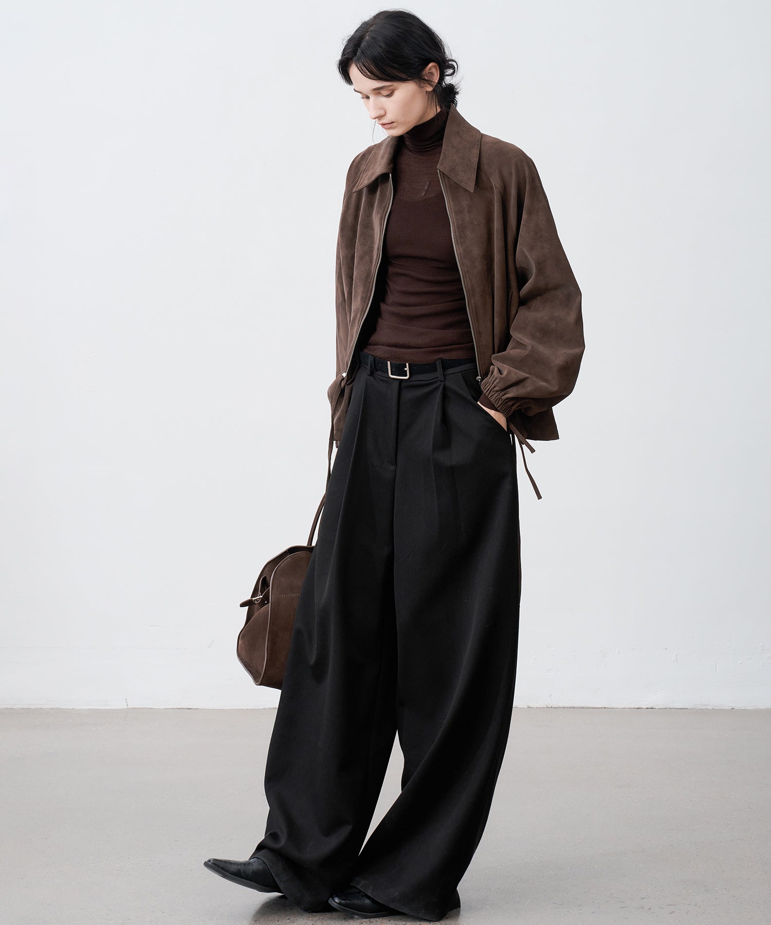 Straight Wide-Leg Trousers