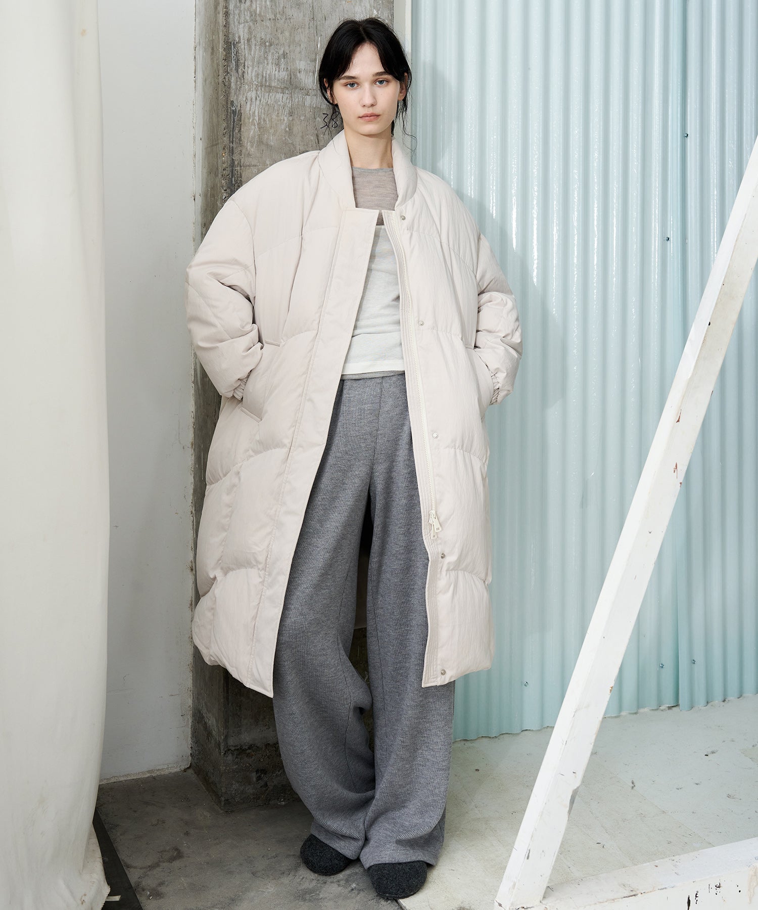 Knit Fleece Drawstring Wide Pants