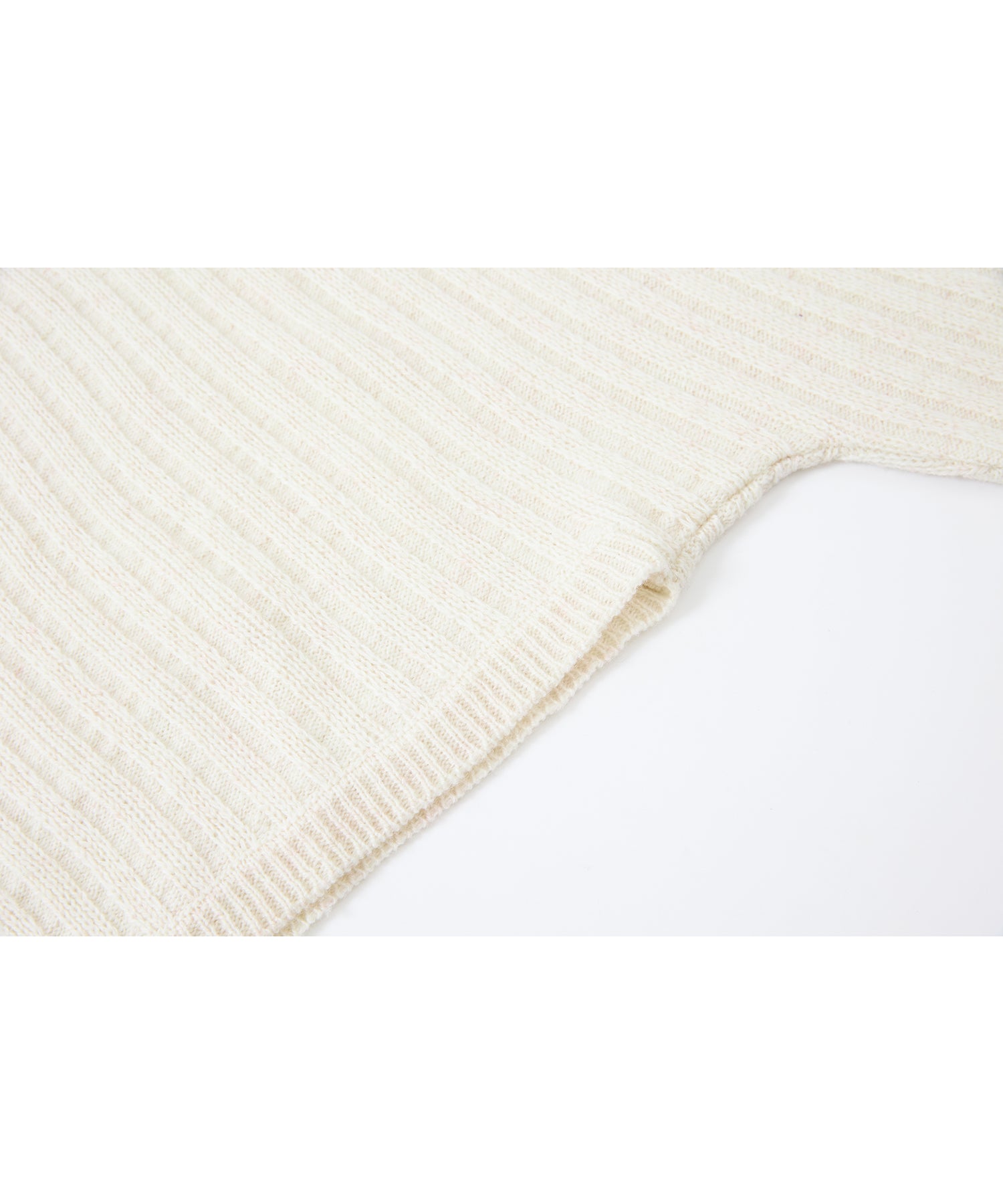 Asymmetric Textured Knit Sweater