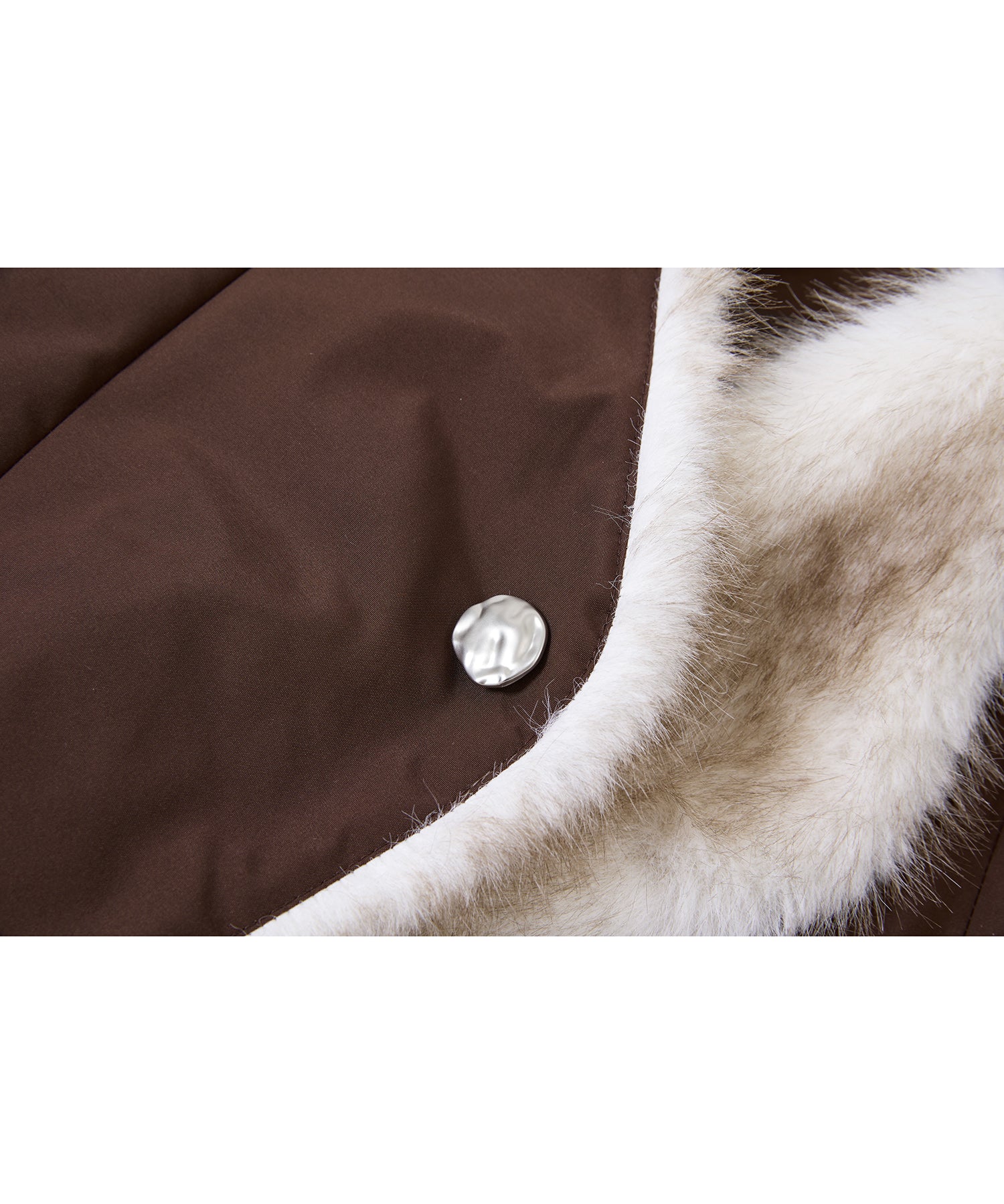 Faux Fur Collar Balloon Down Jacket