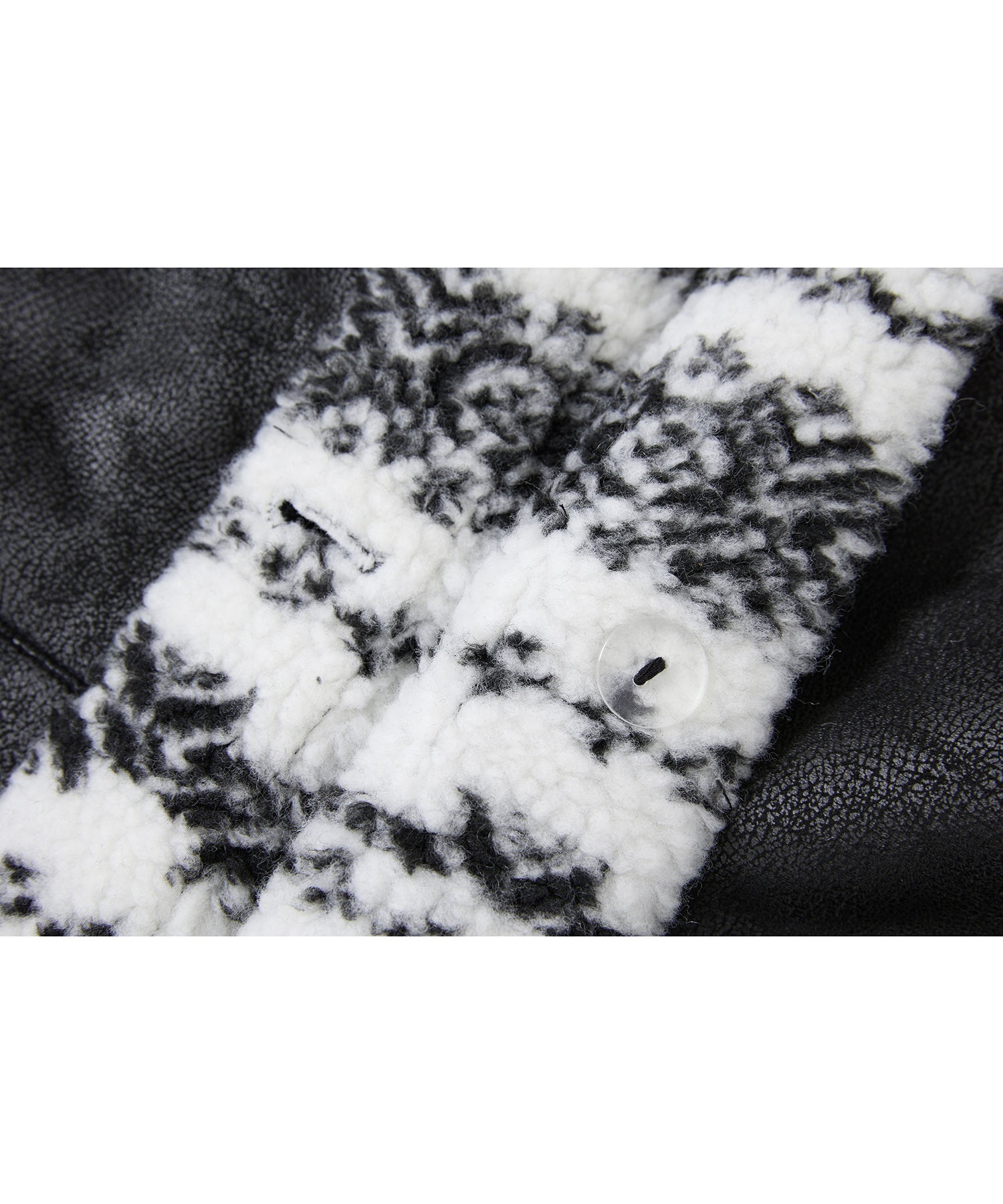 Fair Isle Faux Shearling Jacket with Gloves