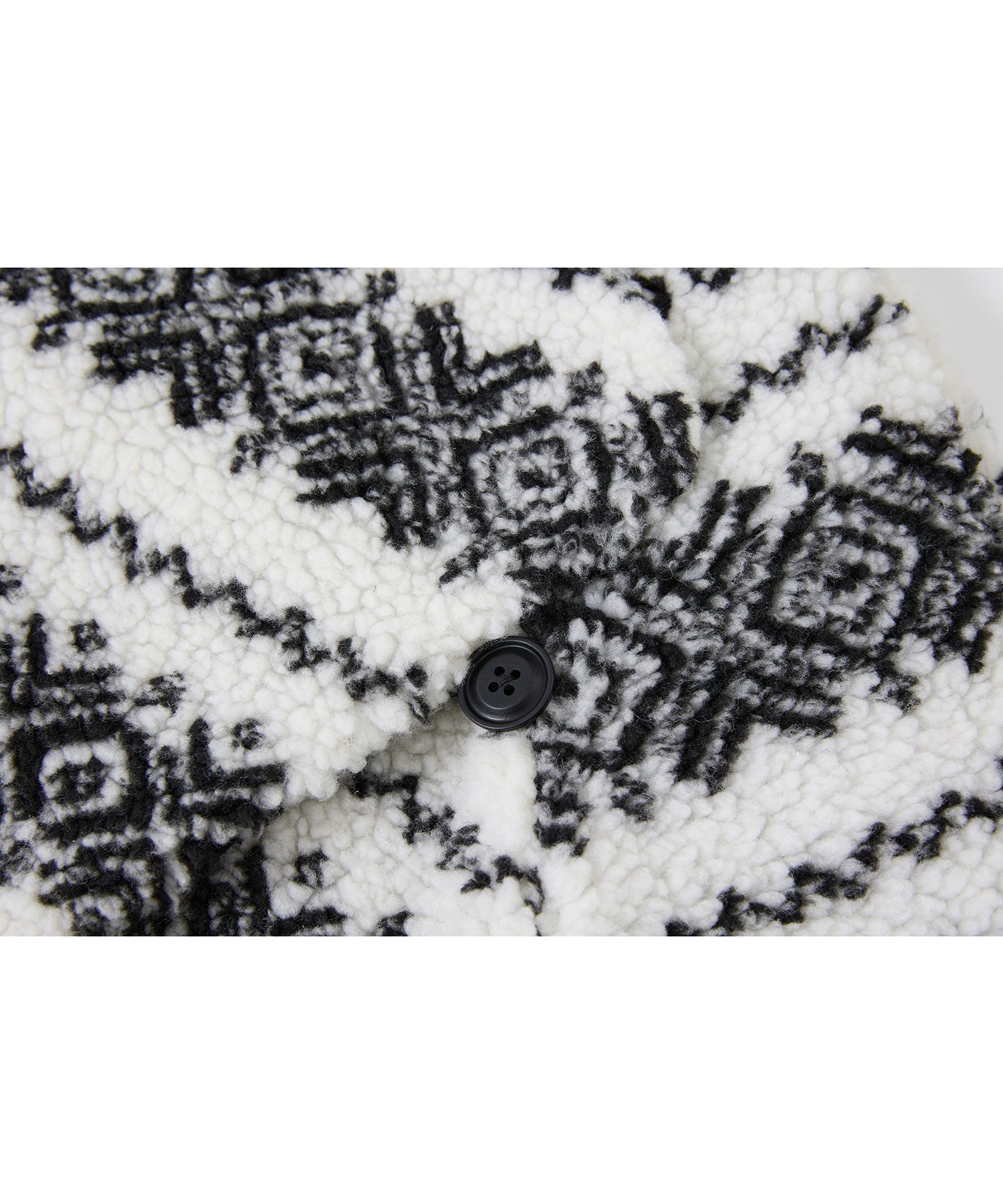 Fair Isle Relaxed Fit Fleece Jacket