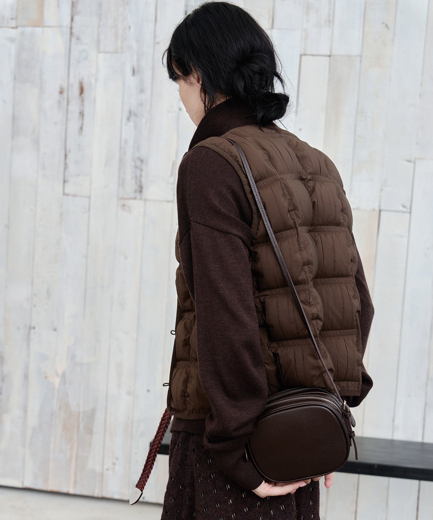 Lightweight Crinkled Down Vest