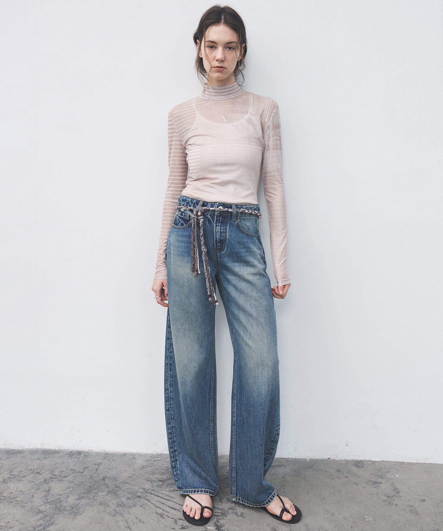 Mid-Rise Straight Wide-Leg Jeans