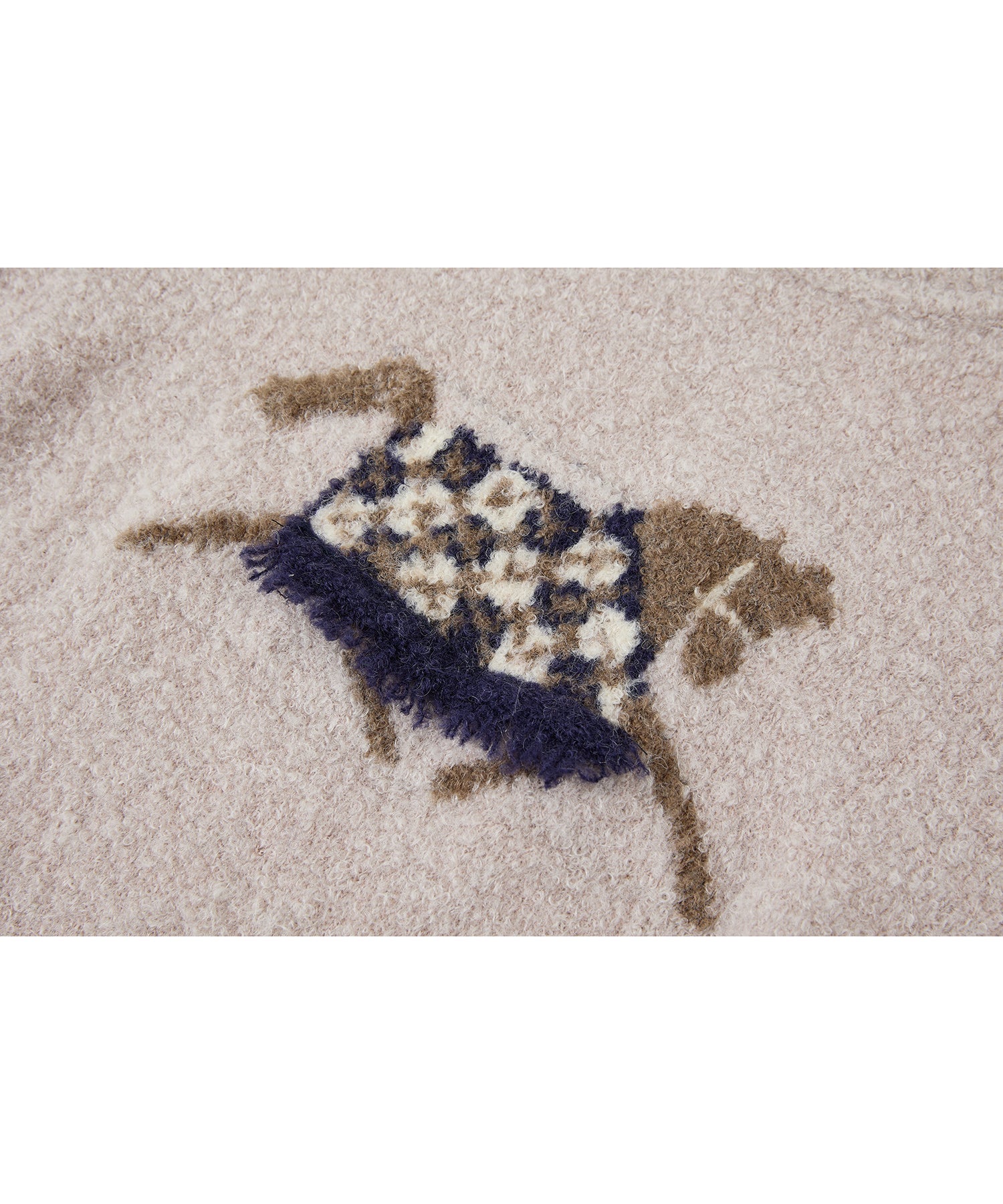 Pony Jacquard Crewneck Knit Sweater