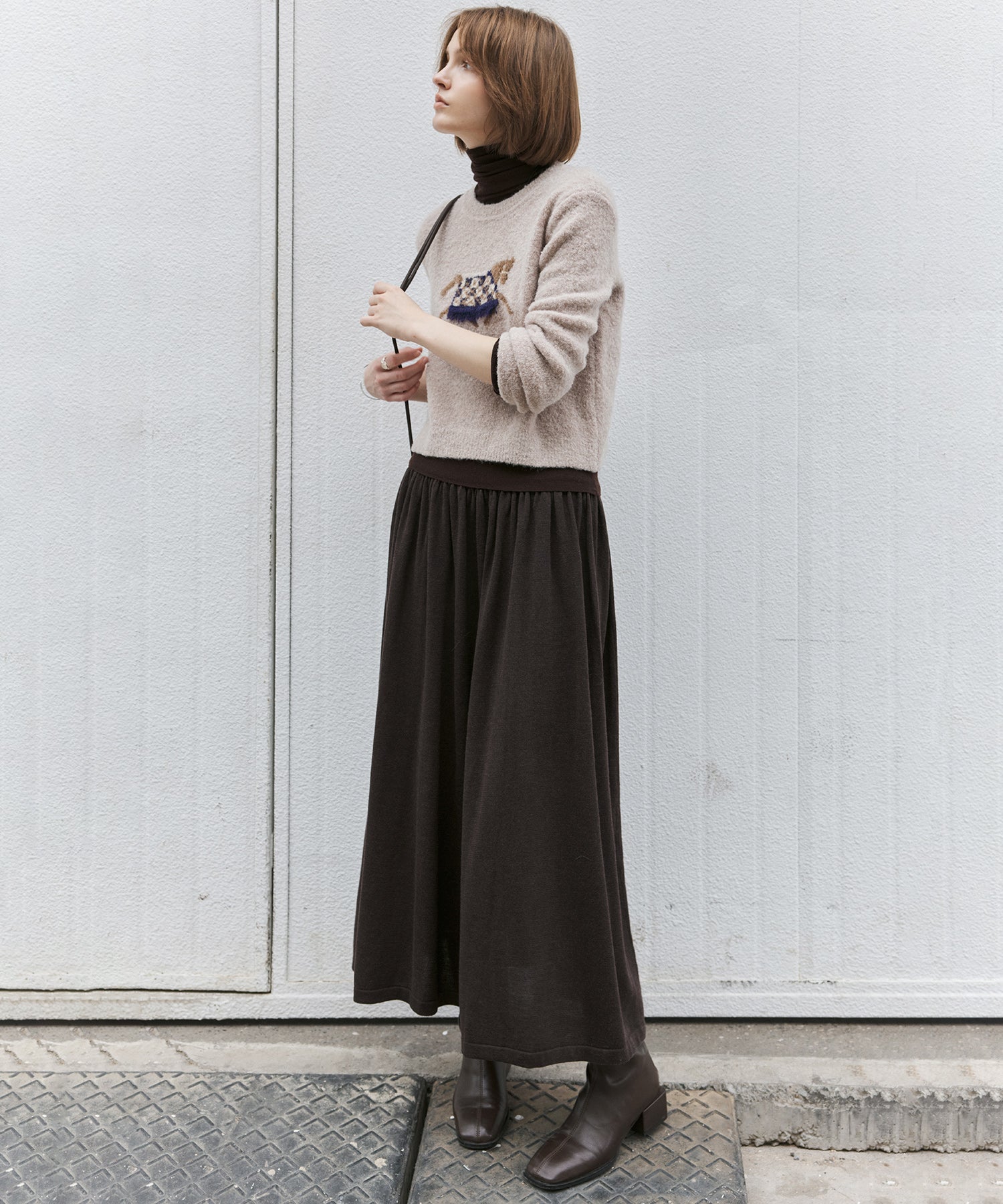 Pony Jacquard Crewneck Knit Sweater