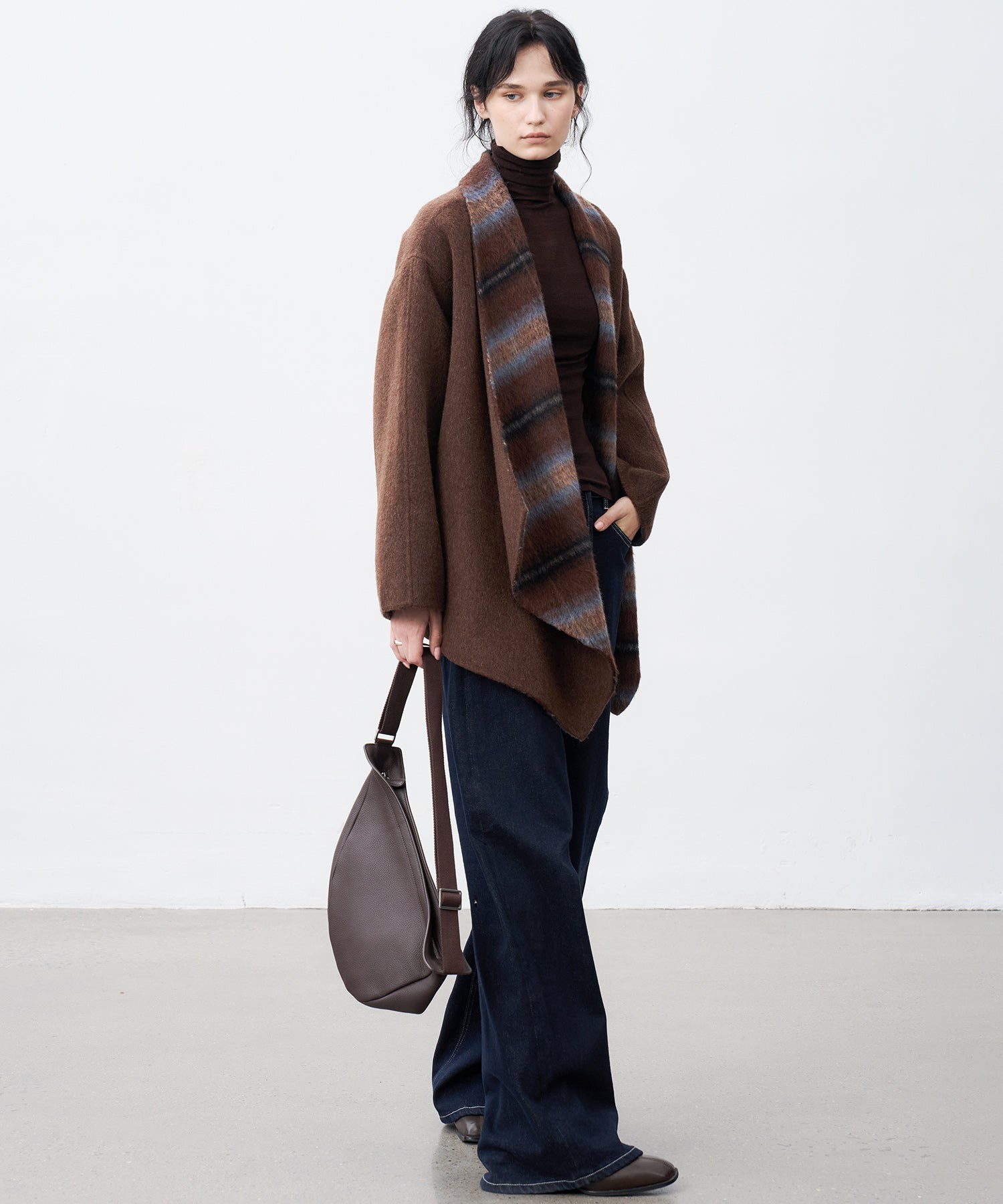 Belted Double-Face Wool Coat
