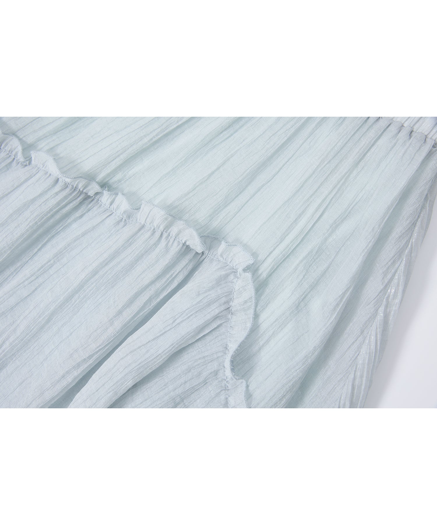 「7月上旬～中旬出荷」Sheer Panel Tiered Flare Skirt
