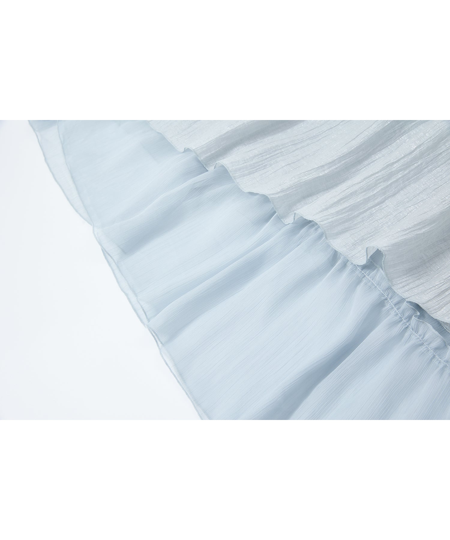 「7月上旬～中旬出荷」Sheer Panel Tiered Flare Skirt