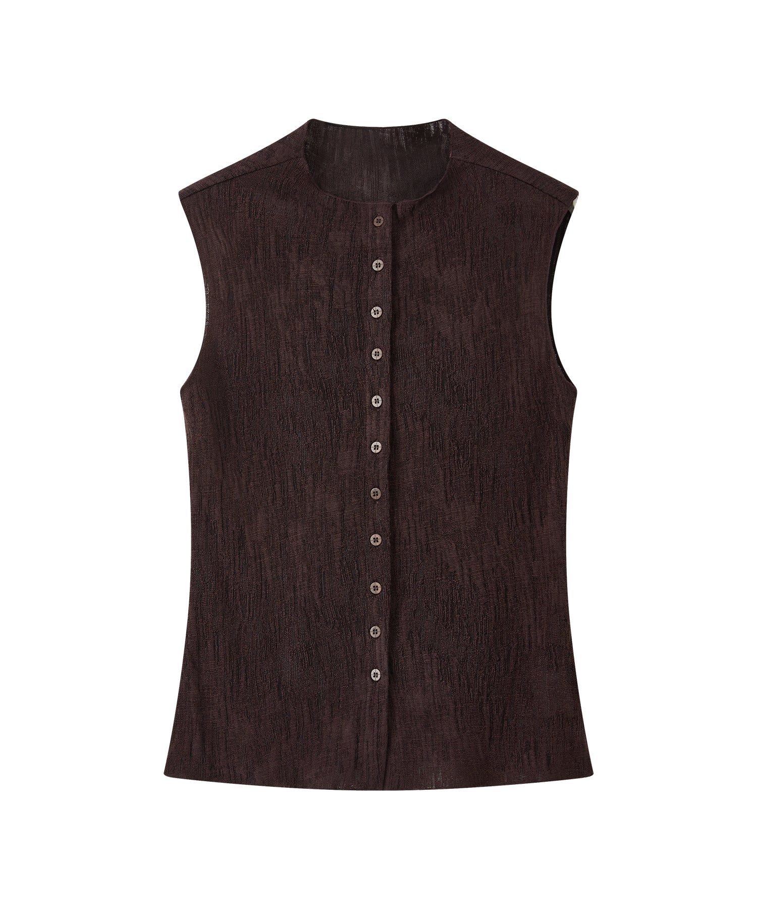 「7月上旬～中旬出荷」Textured Knit Sleeveless Top