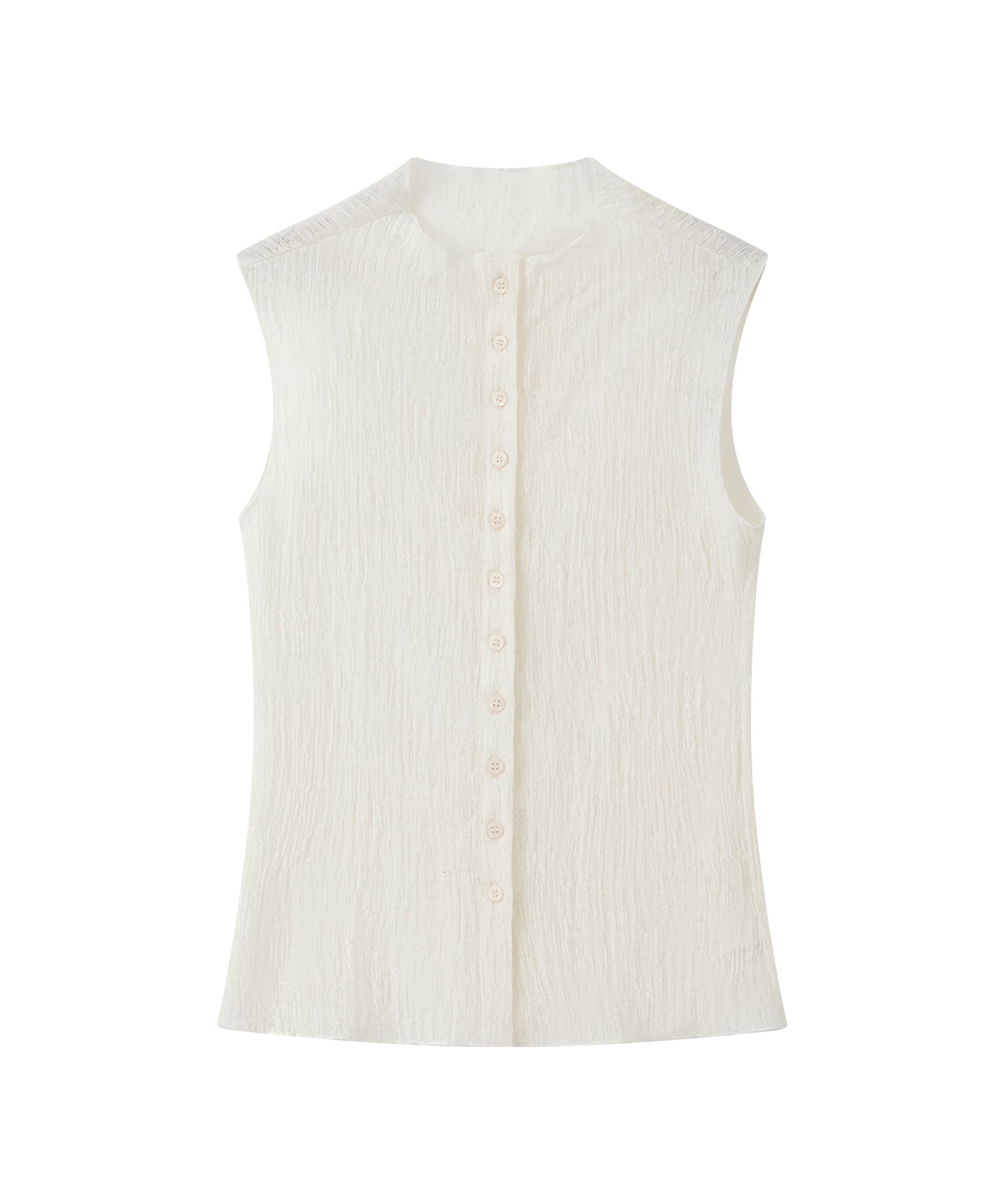 「7月上旬～中旬出荷」Textured Knit Sleeveless Top