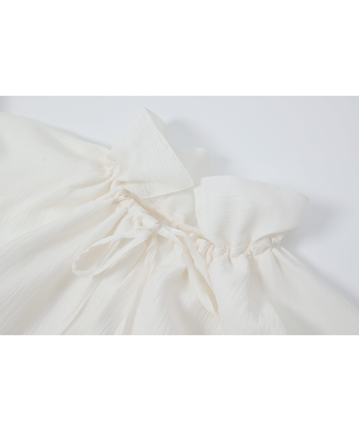 Sheer Gathered Neck Light Jacket