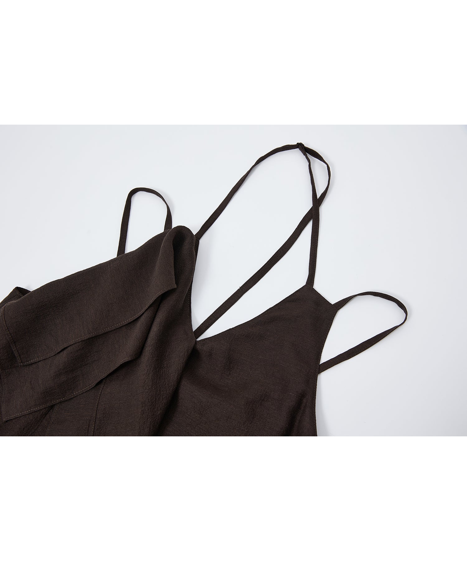 「6月上旬～中旬出荷」Asymmetrical Layered Cami Dress