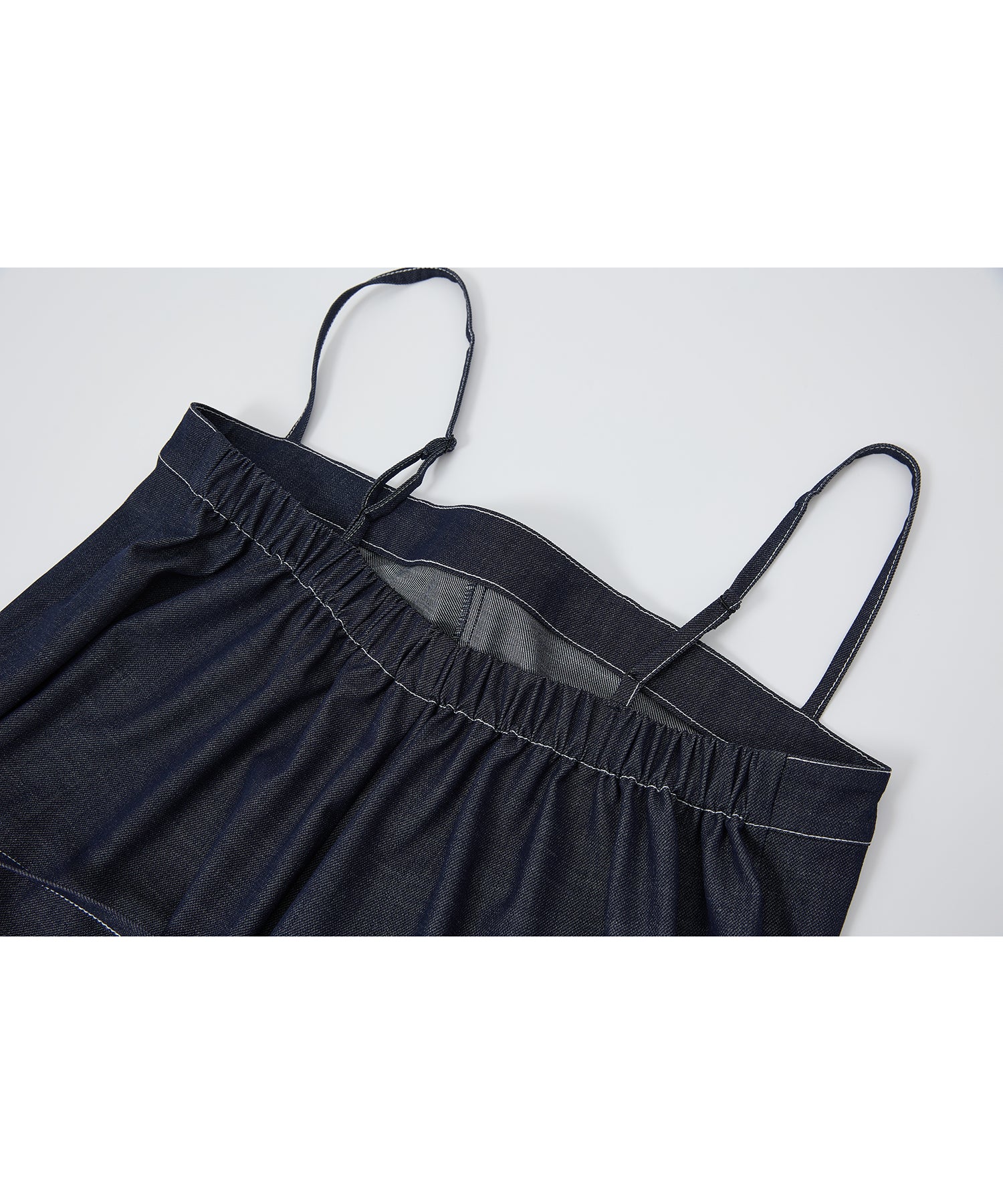 Lightweight Denim-Style Wide Leg Jumpsuit