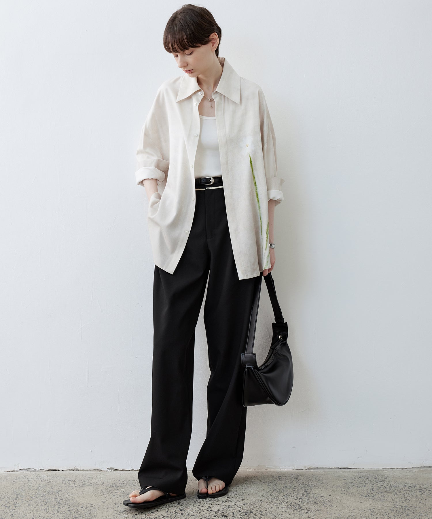 Floral Print Oversized Shirt