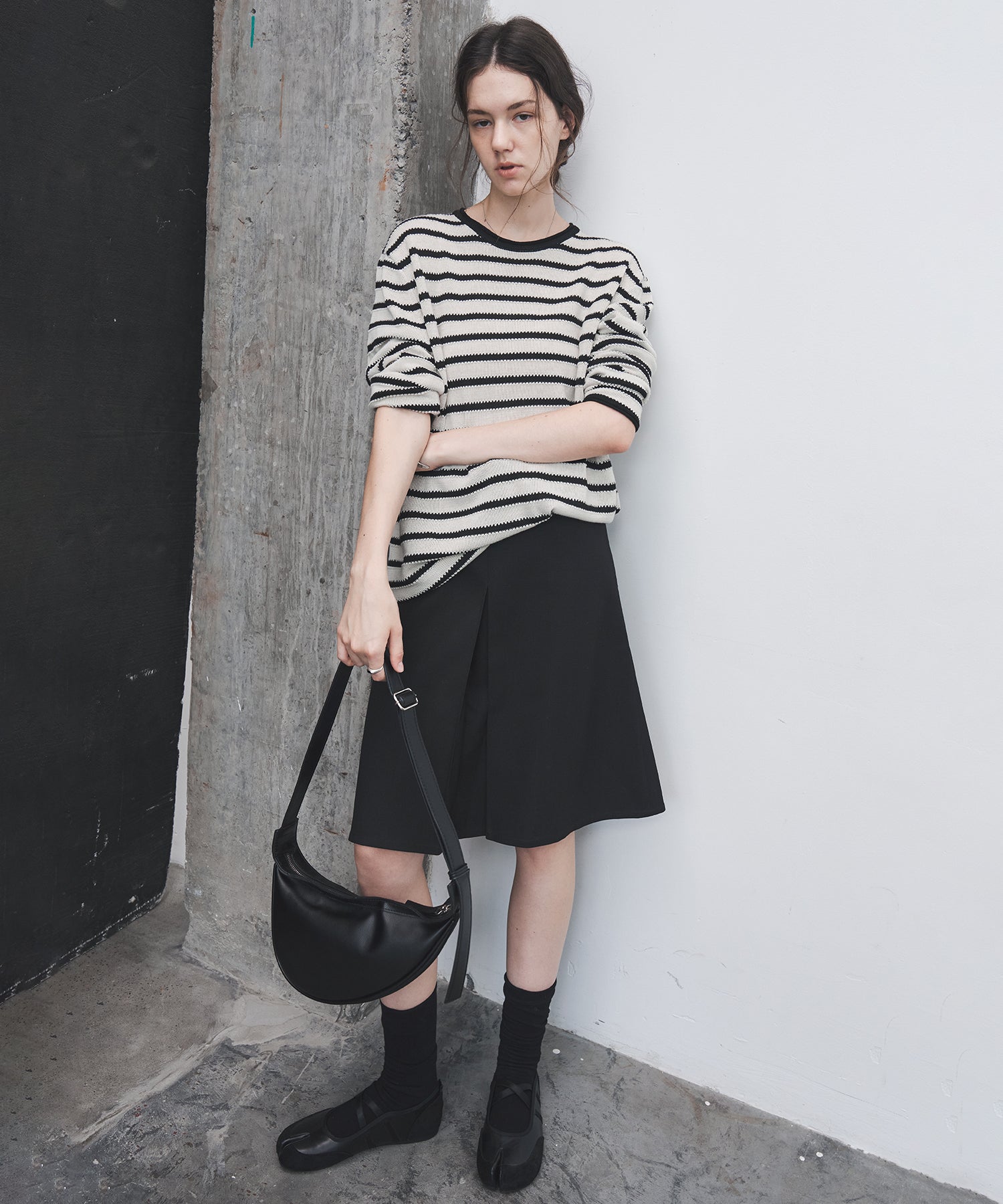 2-Way Tuck Pleated Midi Skirt