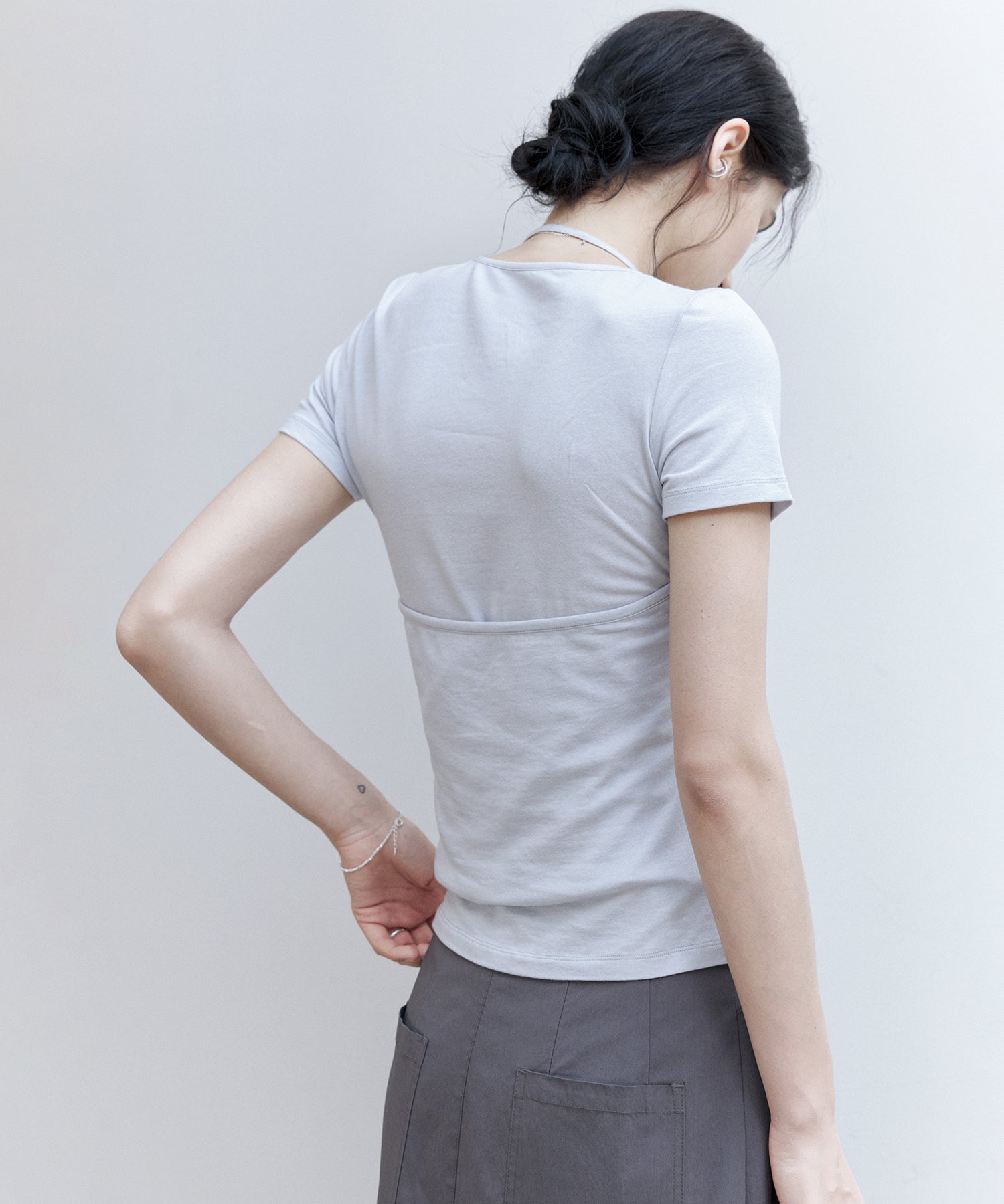 Layered Halter Neck T-Shirt Set