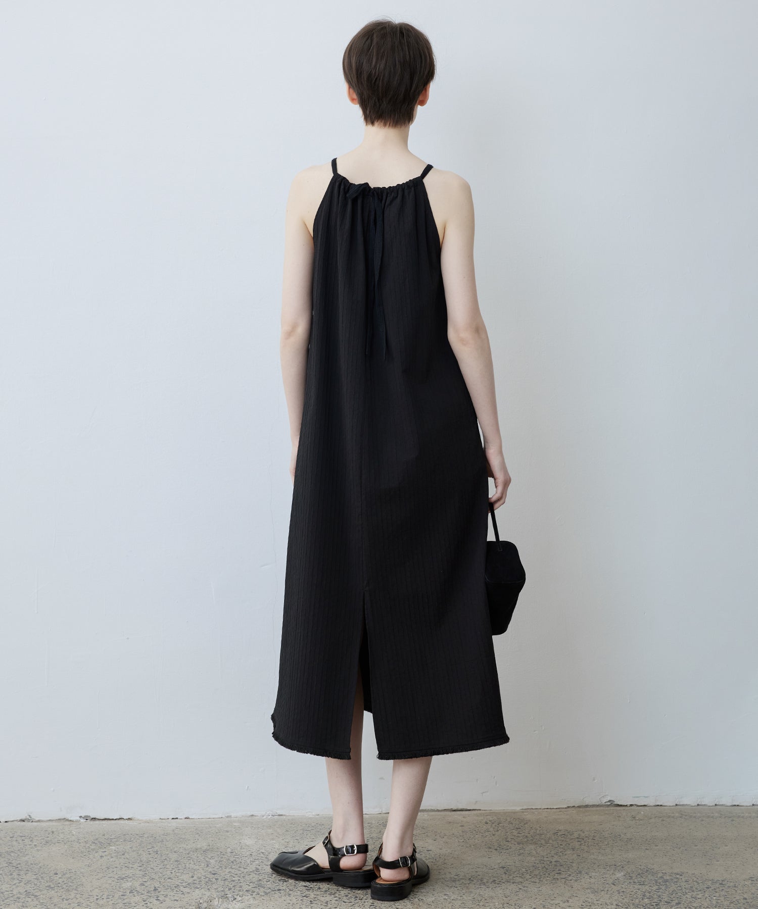 Fringe Hem Halter Neck Camisole Dress