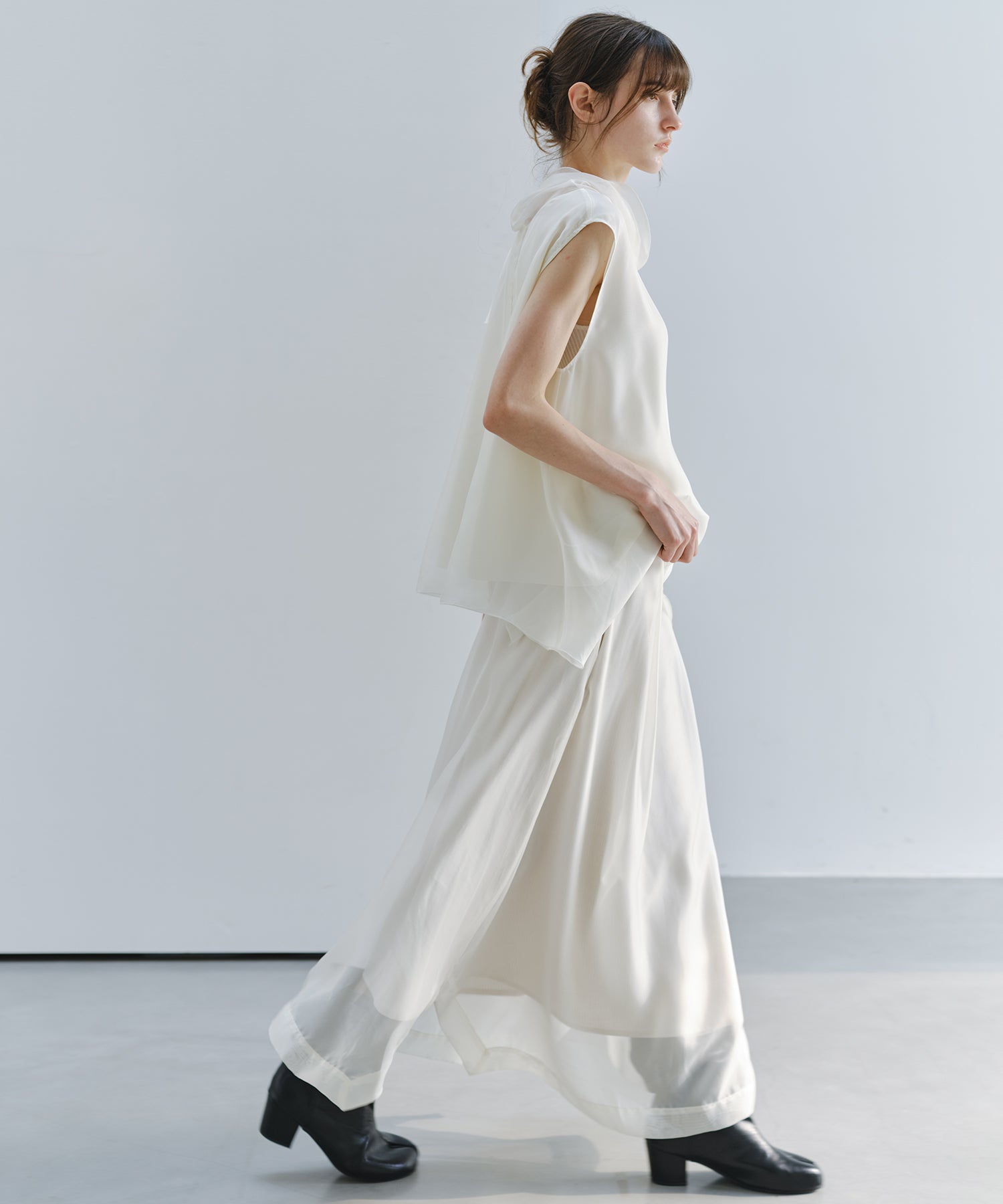 「6月上旬～中旬出荷」Organza Layered Long Skirt