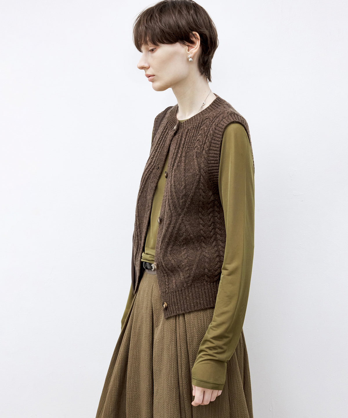 Sheer Crew Neck Long Sleeve Top