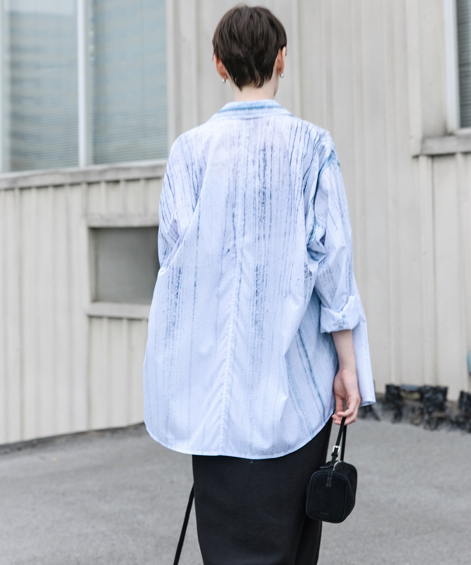 UPF50+ Rain Art Sheer Oversized Shirt