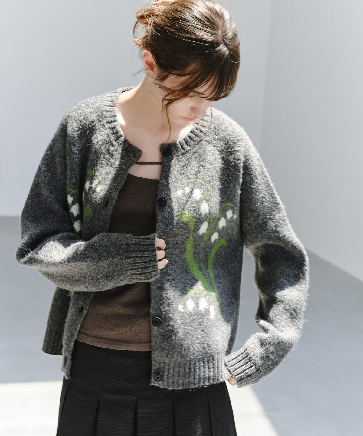 「10月下旬出荷予定」Lily of the Valley Jacquard Knit Cardigan