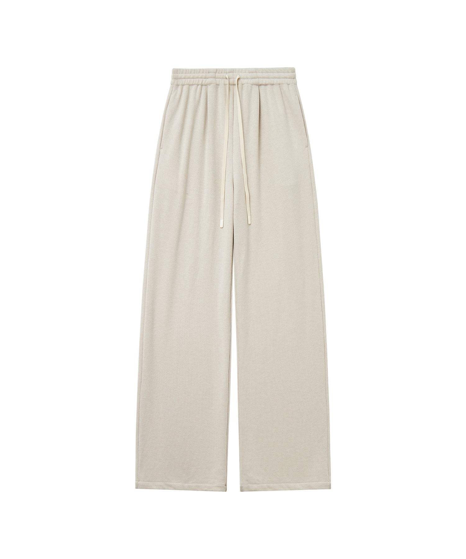 Knit Fleece Drawstring Wide Pants