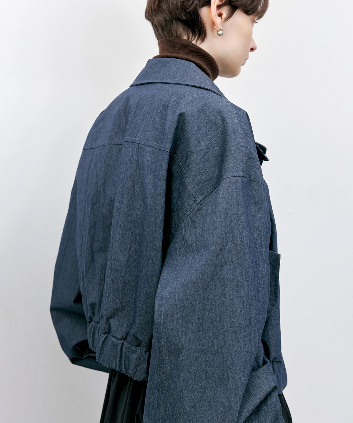 Balloon Sleeve Cropped Blouson