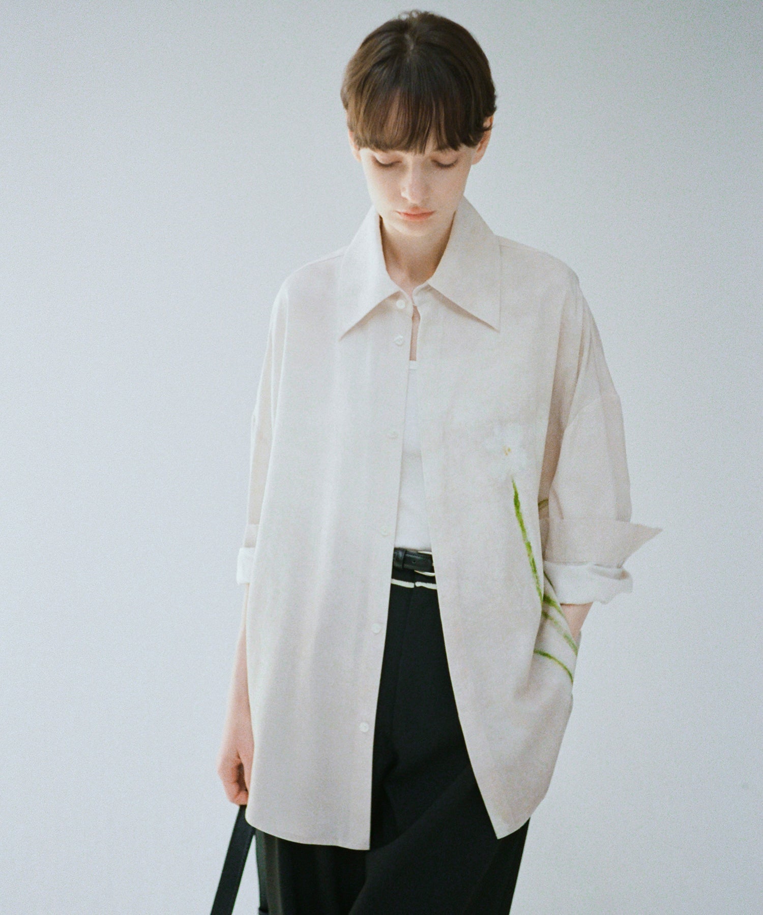 Floral Print Oversized Shirt