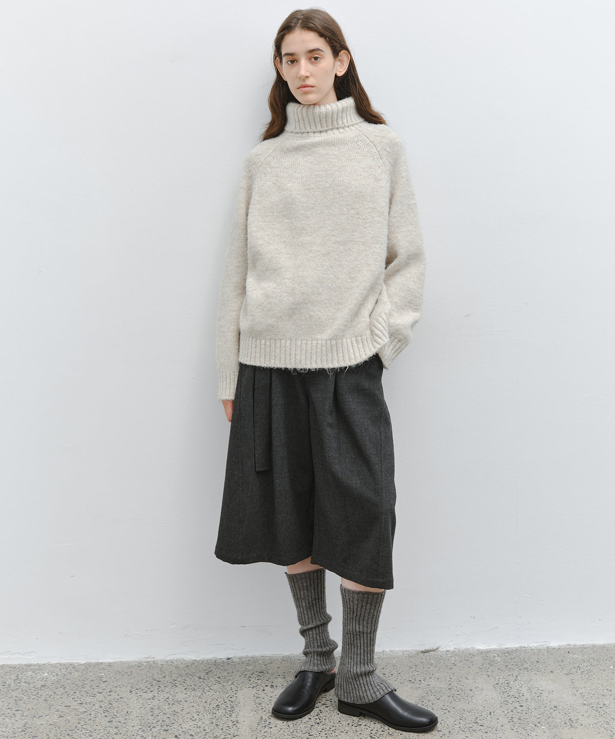 Button Detail Ribbed Knit Leg Warmers