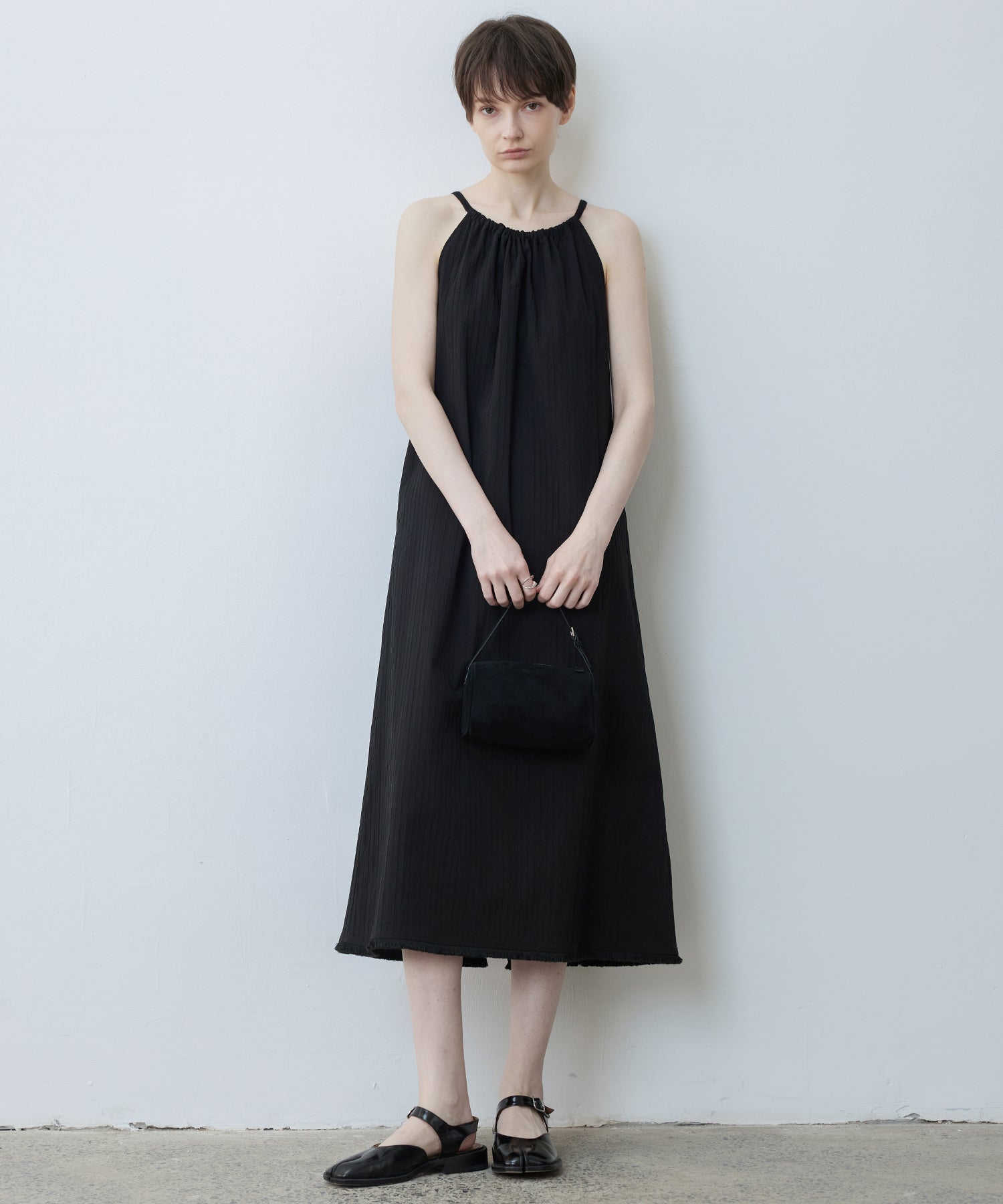 Fringe Hem Halter Neck Camisole Dress