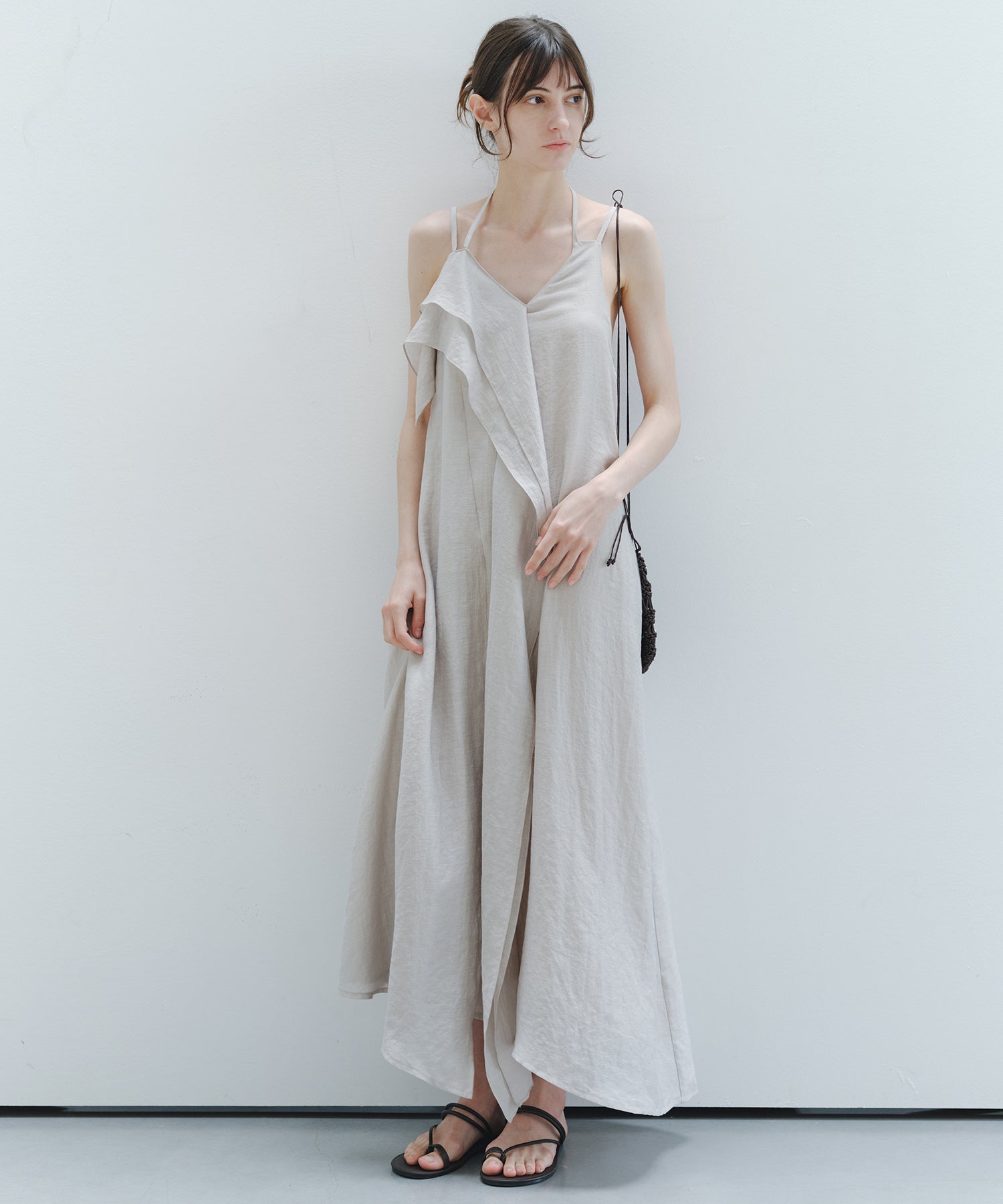 「6月上旬～中旬出荷」Asymmetrical Layered Cami Dress