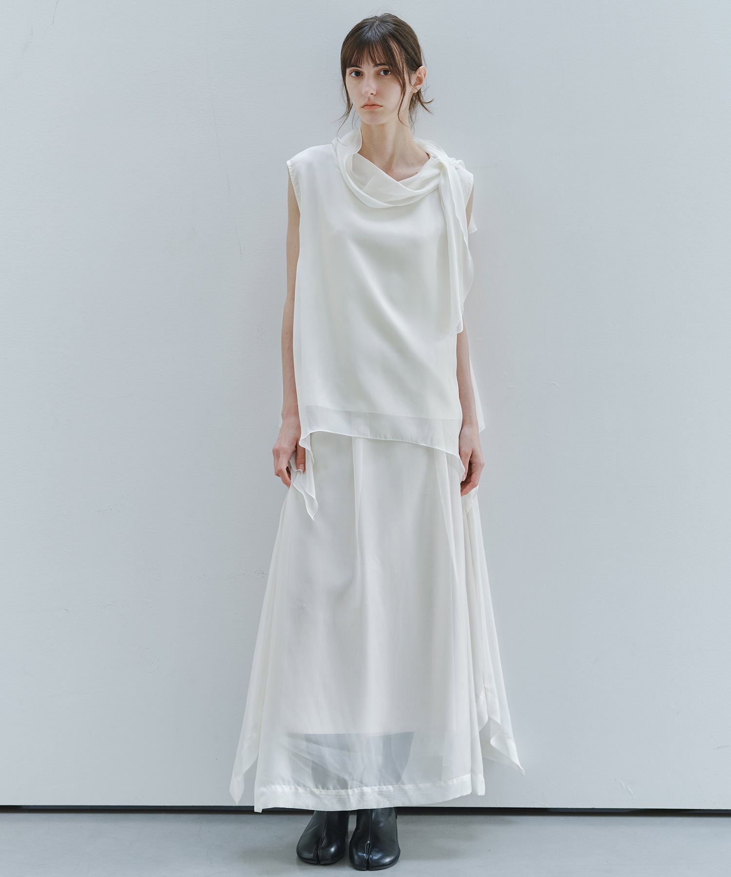 「6月上旬～中旬出荷」Organza Layered Long Skirt