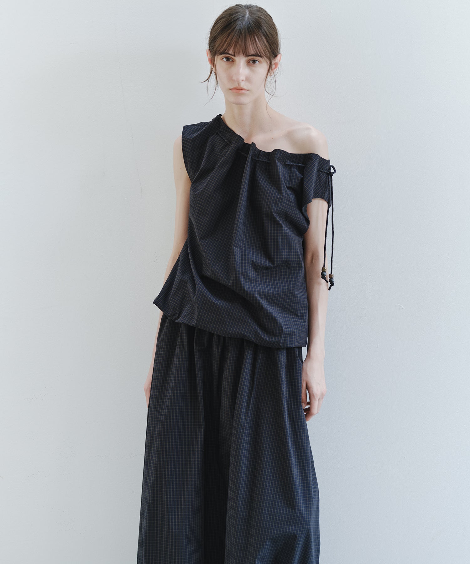 「7月上旬～中旬出荷」Drawstring Off-Shoulder Balloon Top
