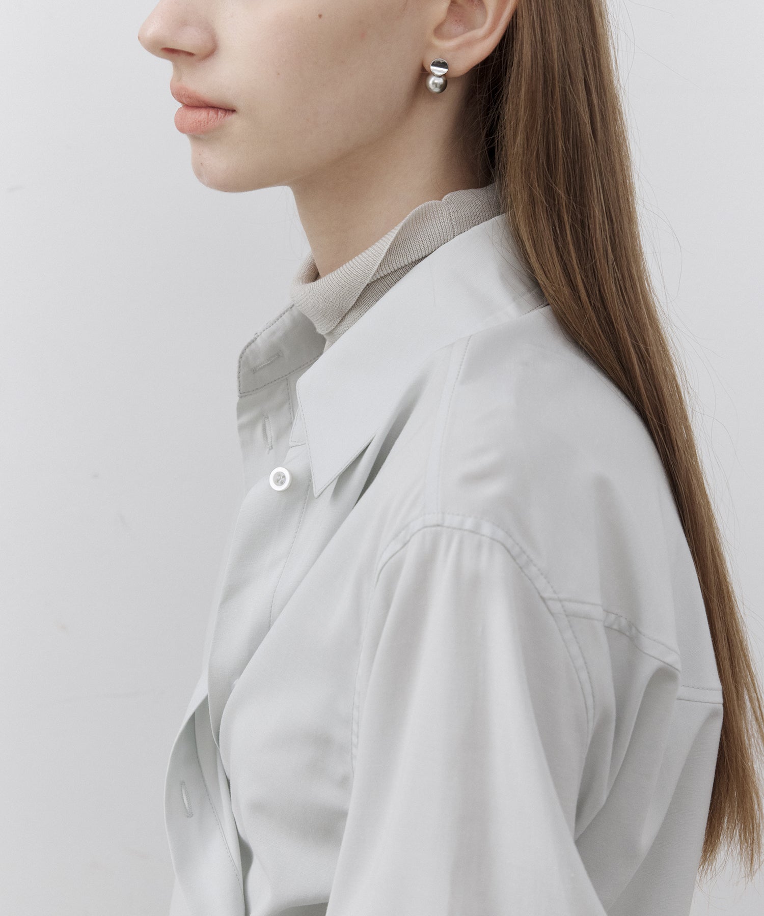 2-Way Asymmetric Button Long Sleeve Shirt