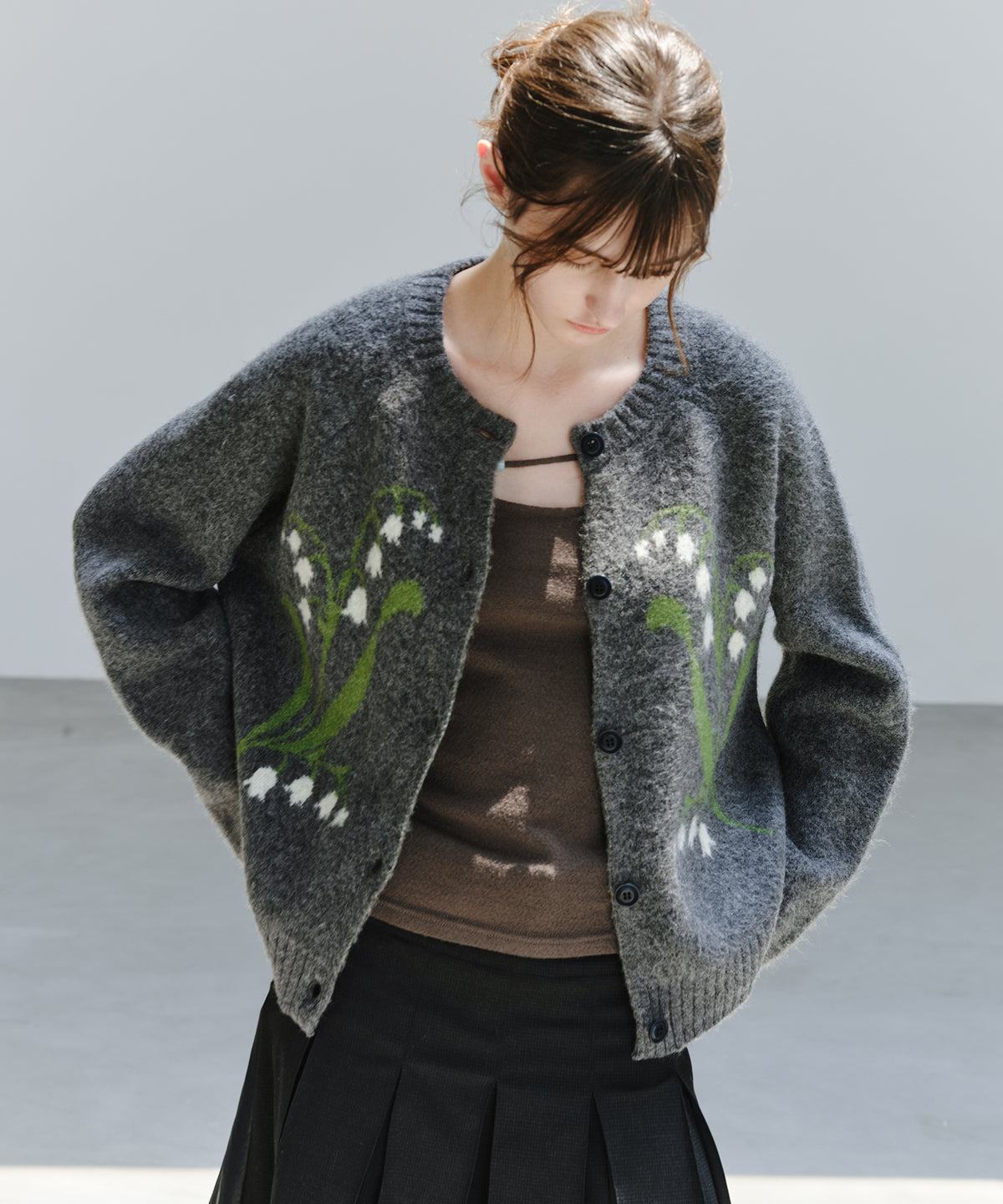 「10月下旬出荷予定」Lily of the Valley Jacquard Knit Cardigan