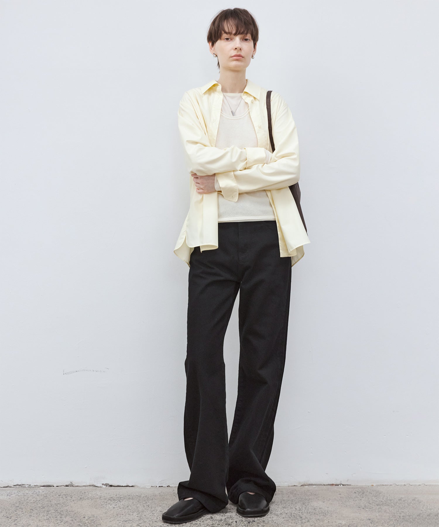 Cross-Front Button 2-Way Shirt