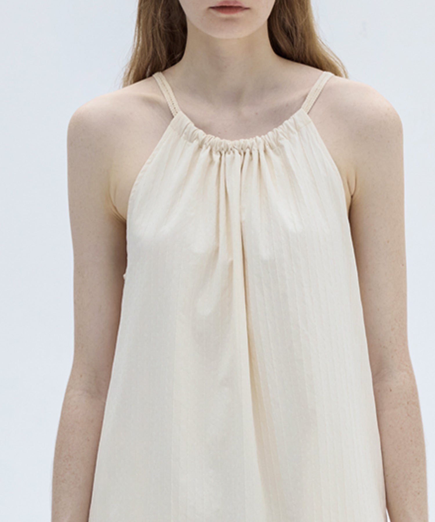 Fringe Hem Halter Neck Camisole Dress