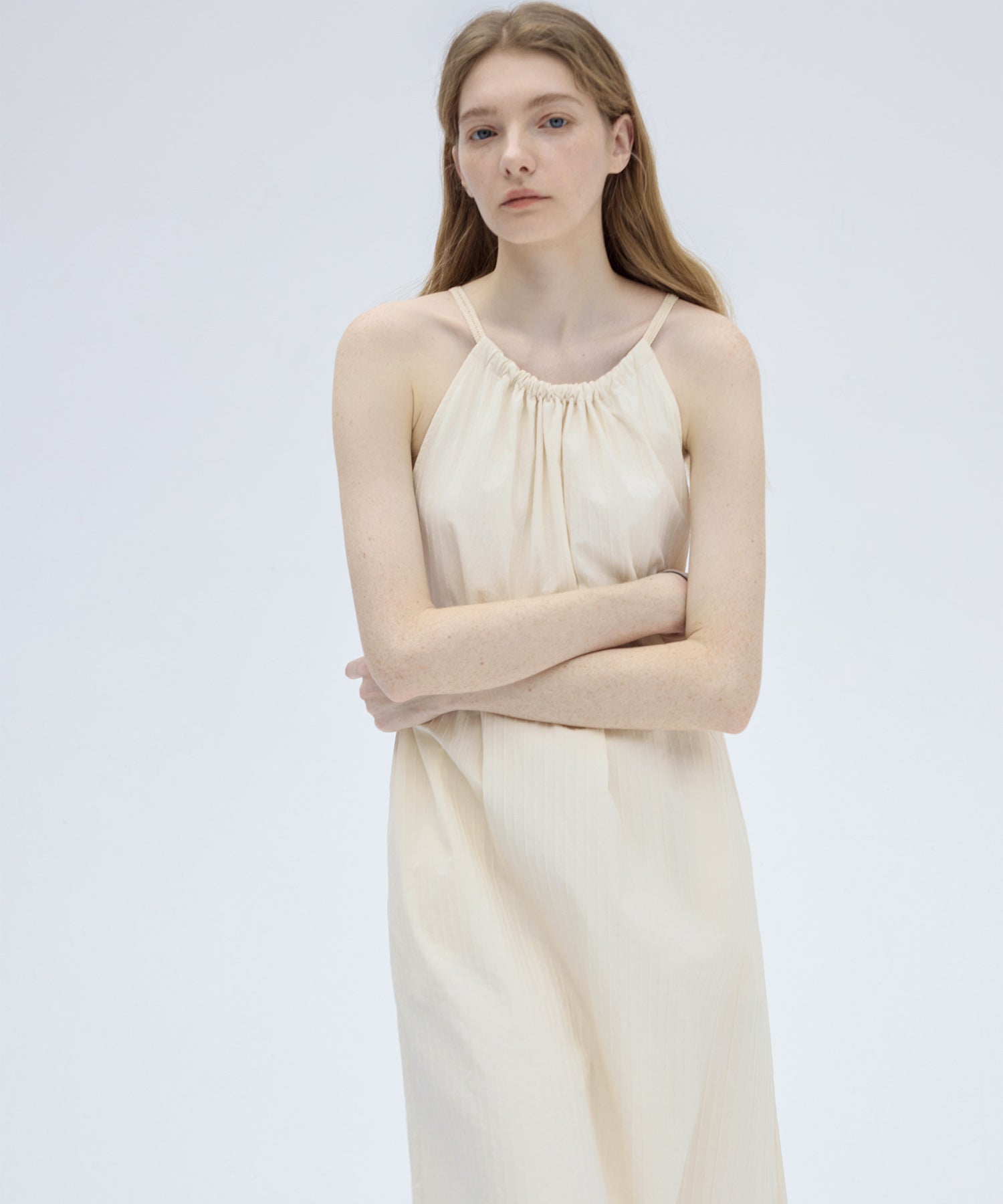 Fringe Hem Halter Neck Camisole Dress
