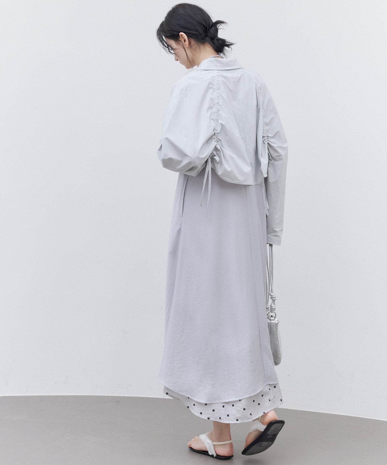 UV-blocking Back Drawstring Gather Cropped Light Jacket