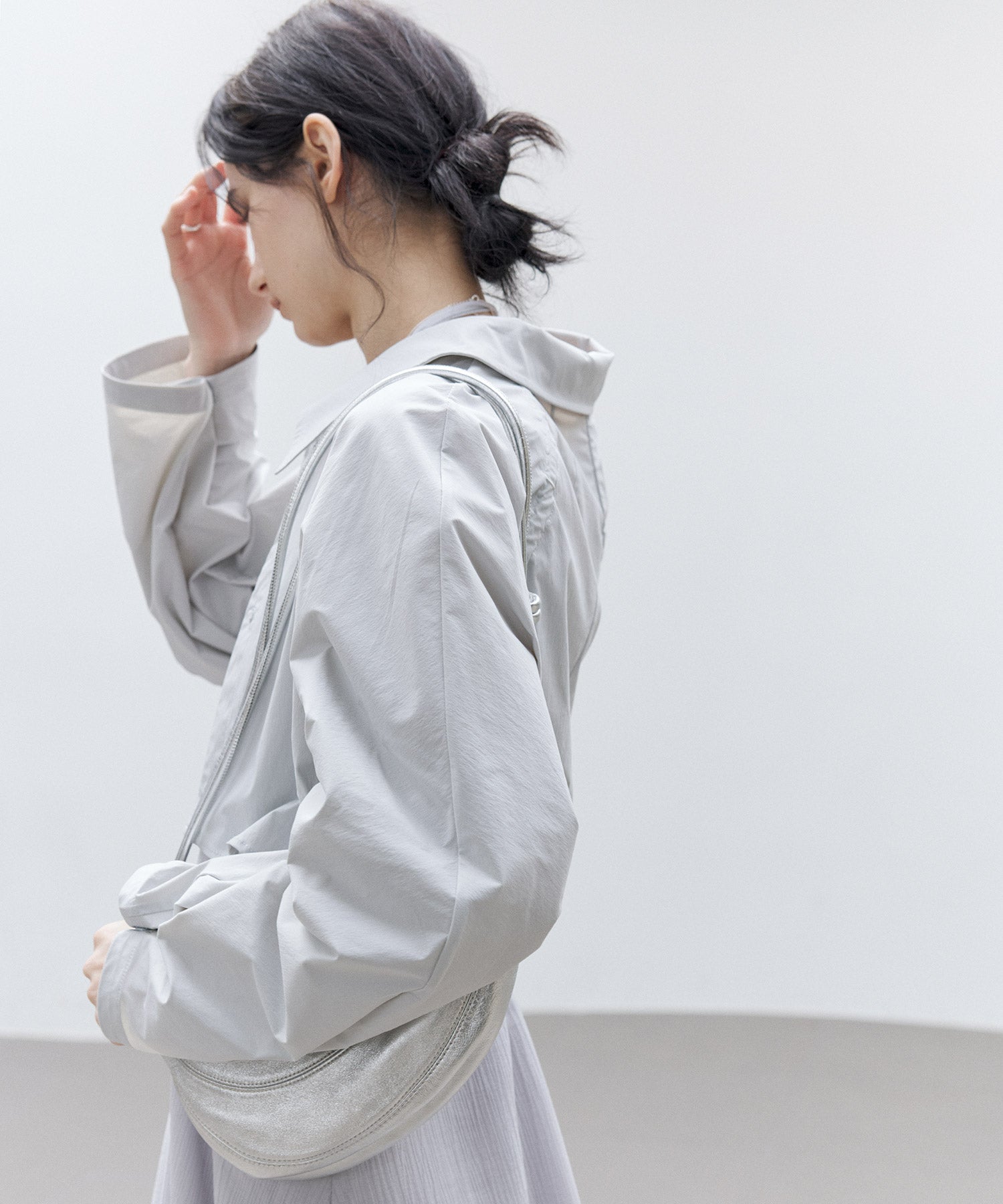 UV-blocking Back Drawstring Gather Cropped Light Jacket