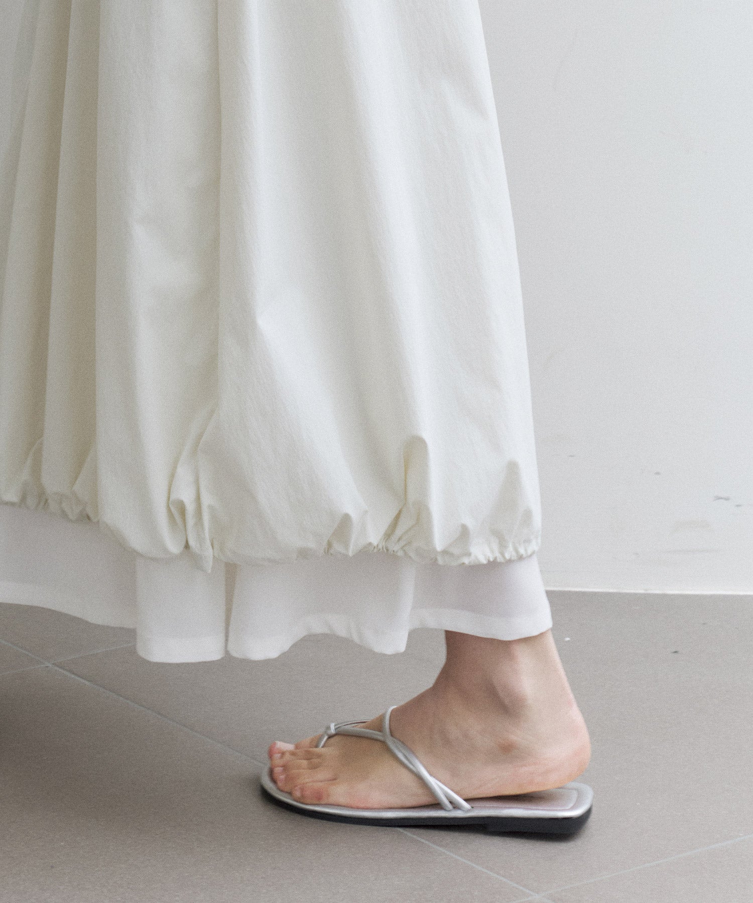 UV 보호 A-Line Drawstring Long Skirt