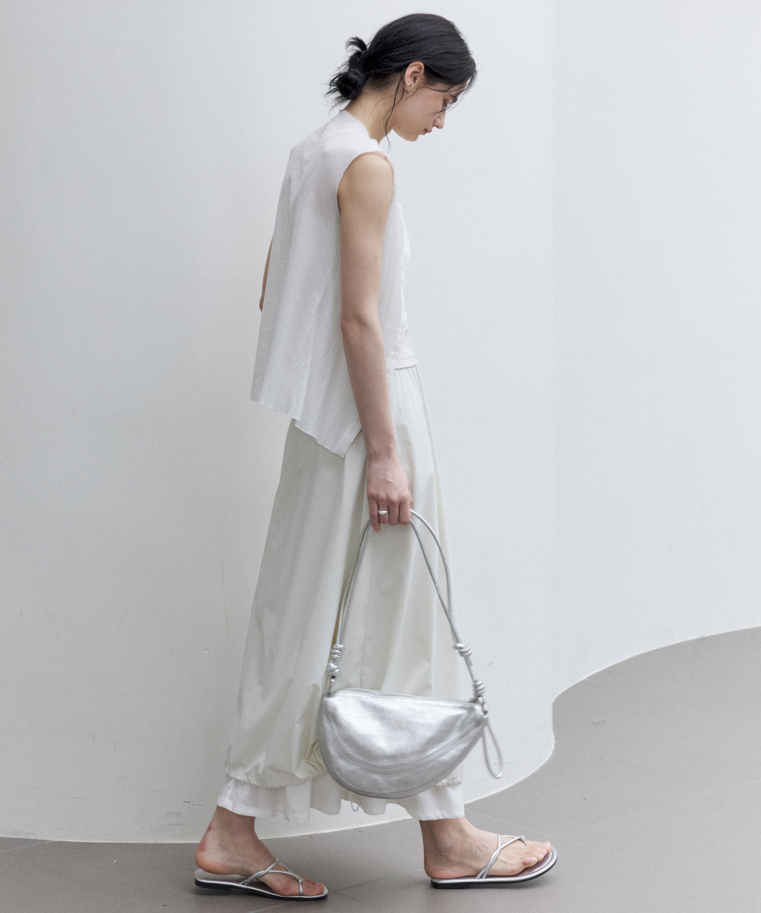 UV 보호 A-Line Drawstring Long Skirt