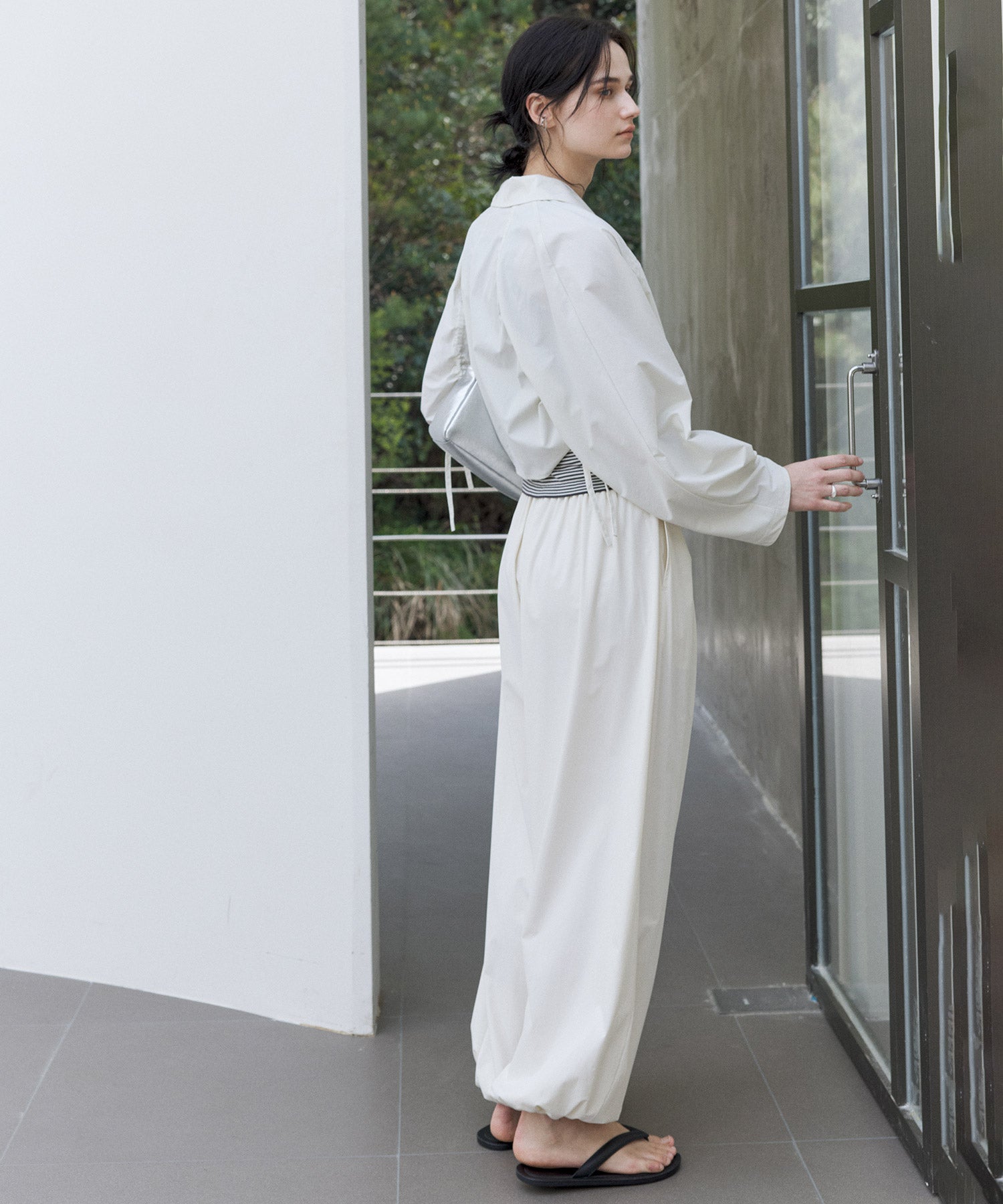 UV-blocking Back Drawstring Gather Cropped Light Jacket