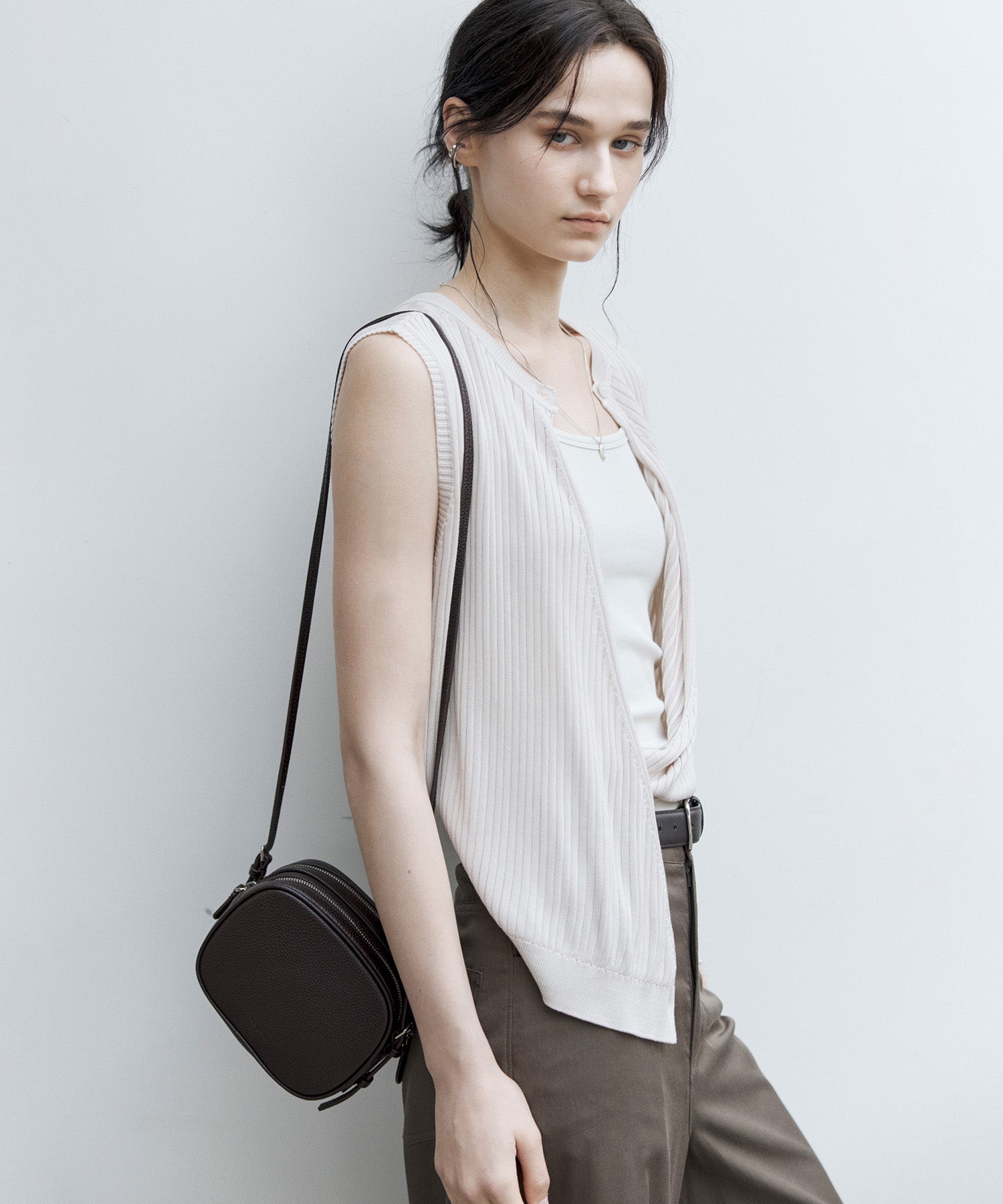 Rib Knit 2-Way Sleeveless Top