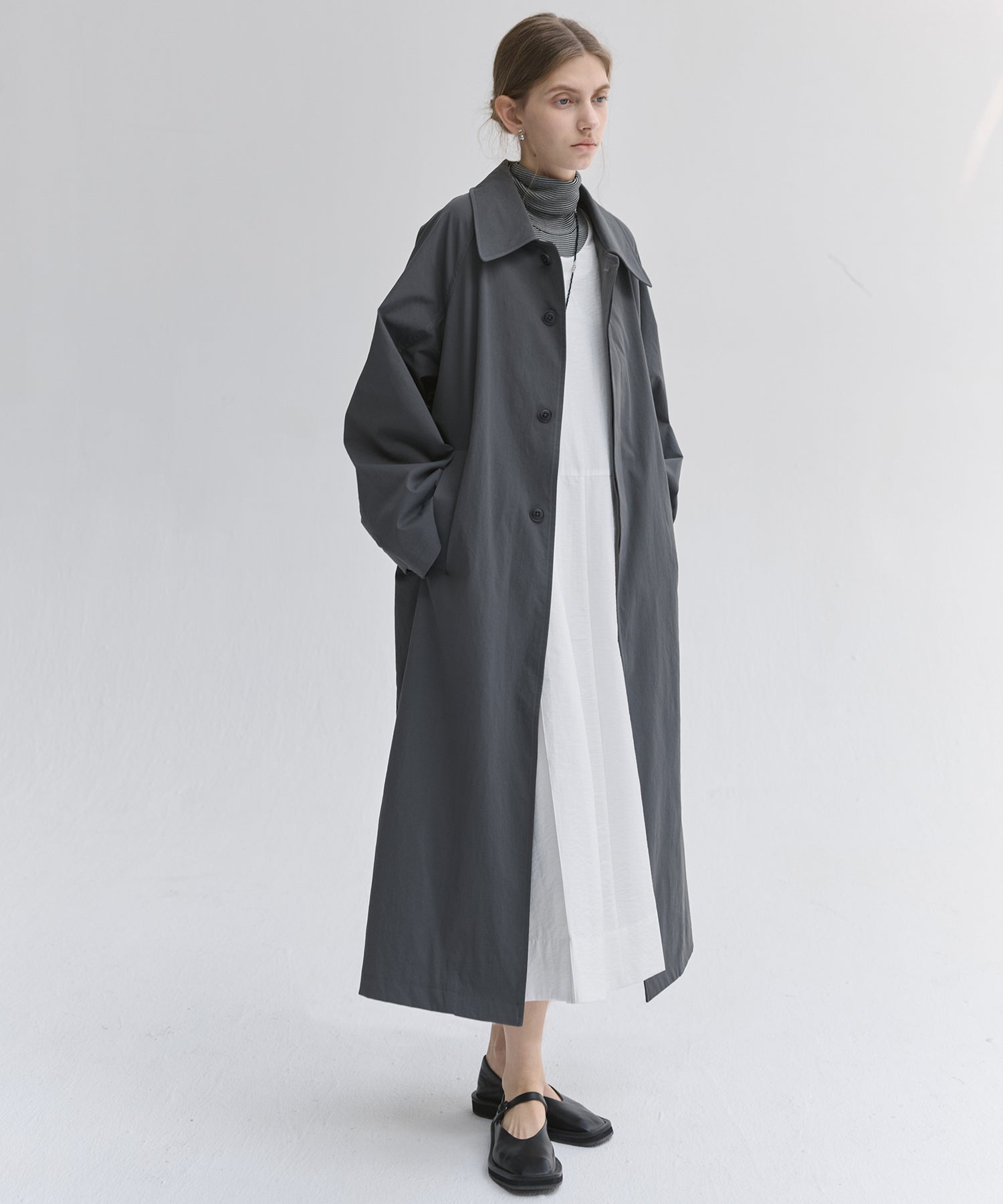 Tucked Sleeveless Long Dress