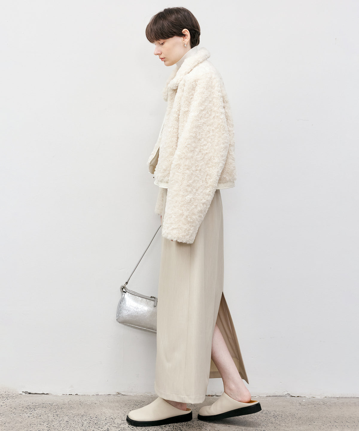 Back Slit Straight Maxi Skirt