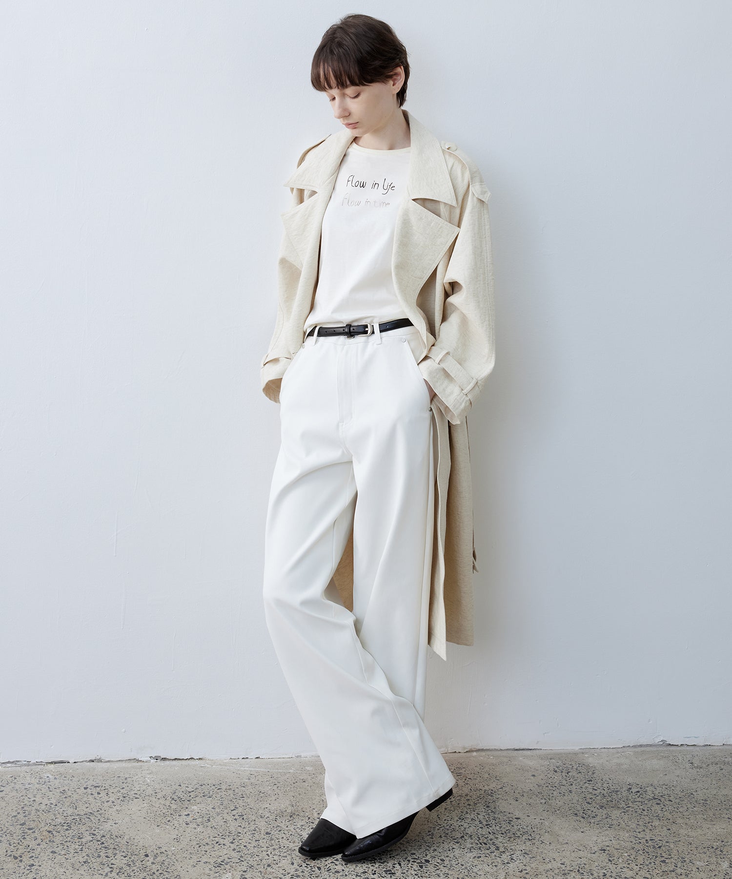 Double-Breasted Epaulette Trench Coat